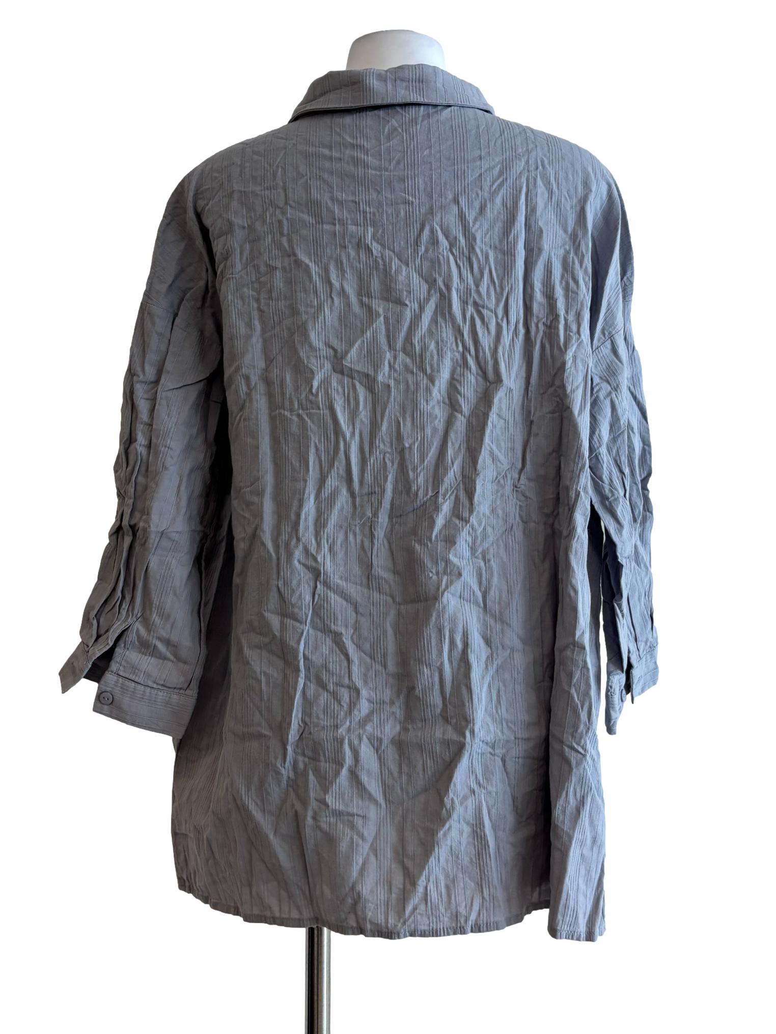 Chrome Grey Collared Button Shirt