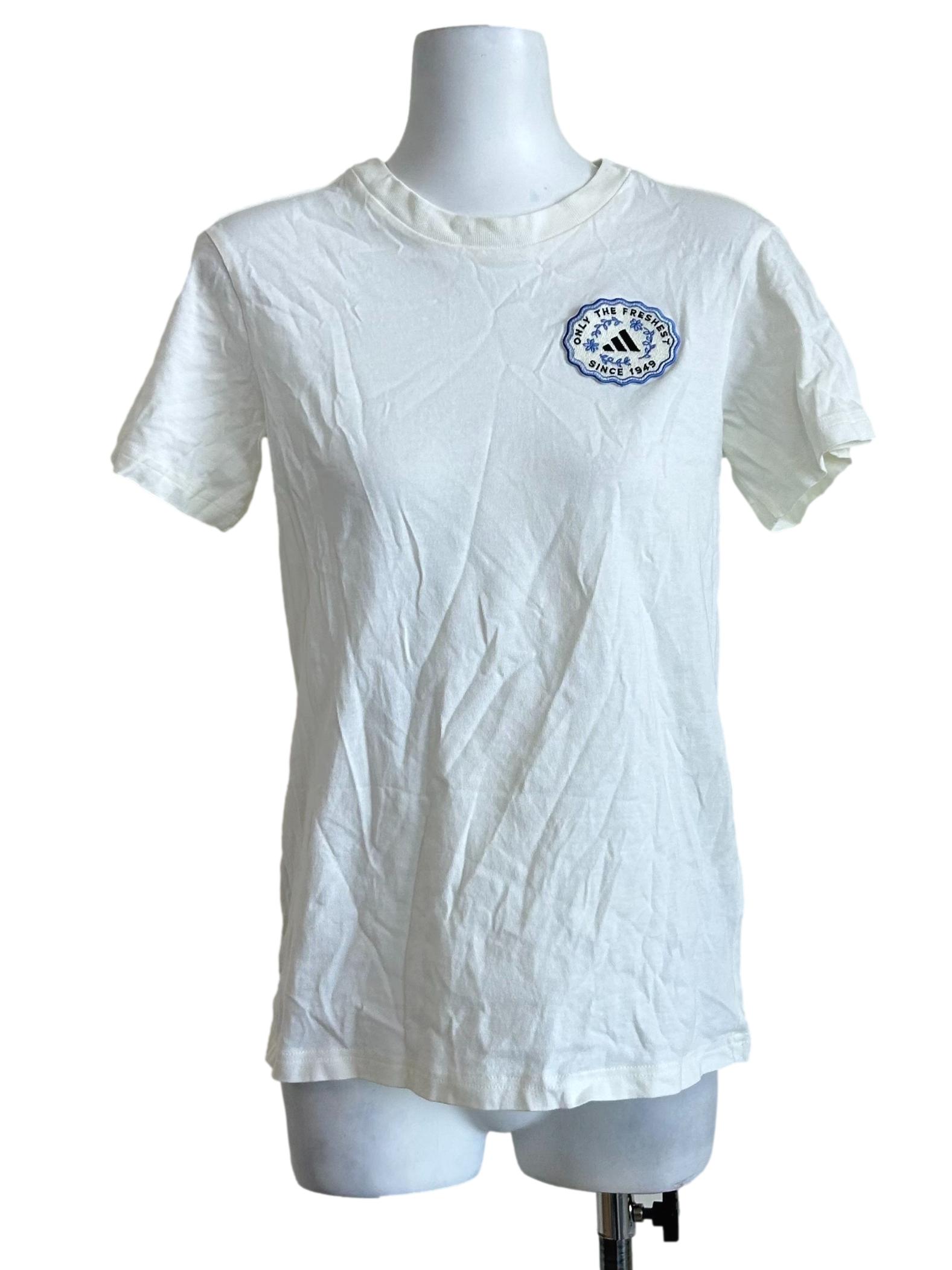 White Adidas Graphic Badge Tee