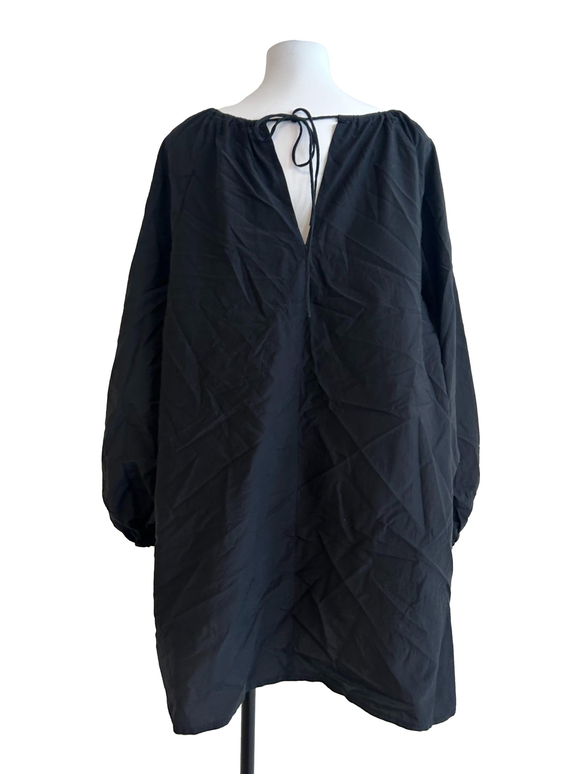 Soft Black Long Sleeve Dress