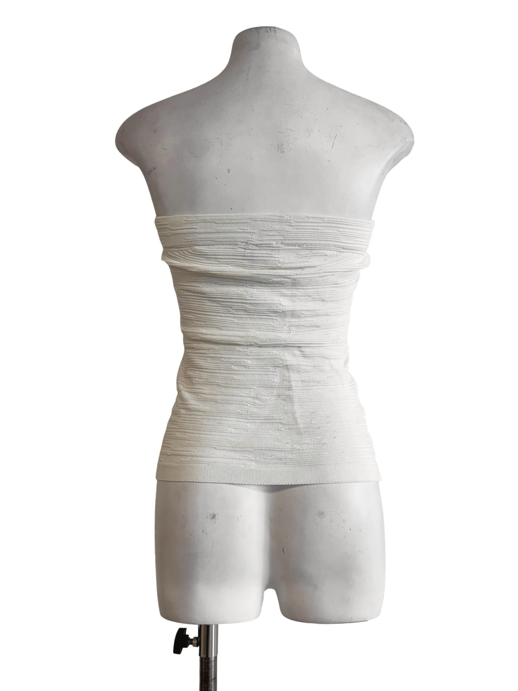 White Crumple Tube Top