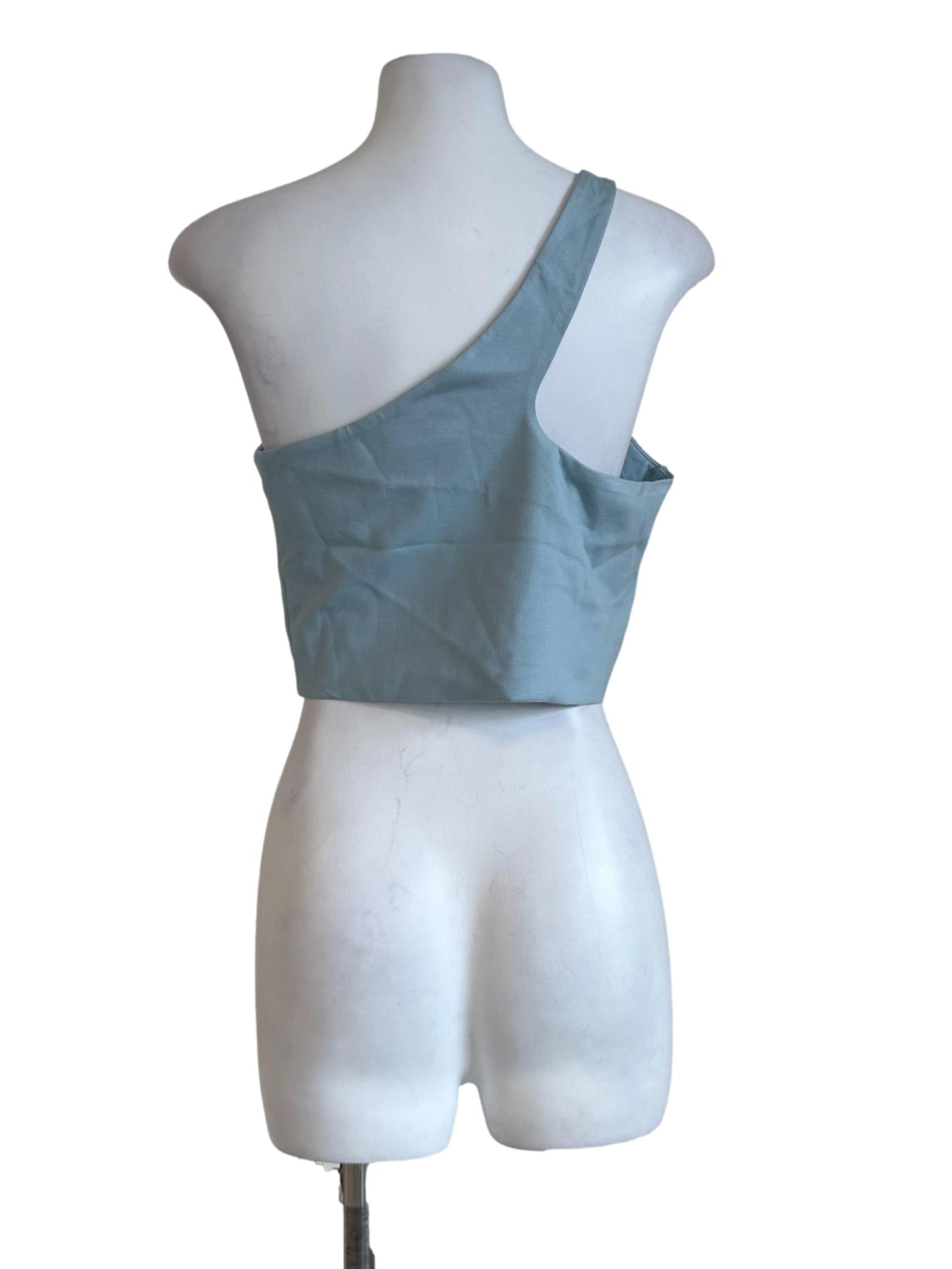 Baby Blue Plain Crop Top