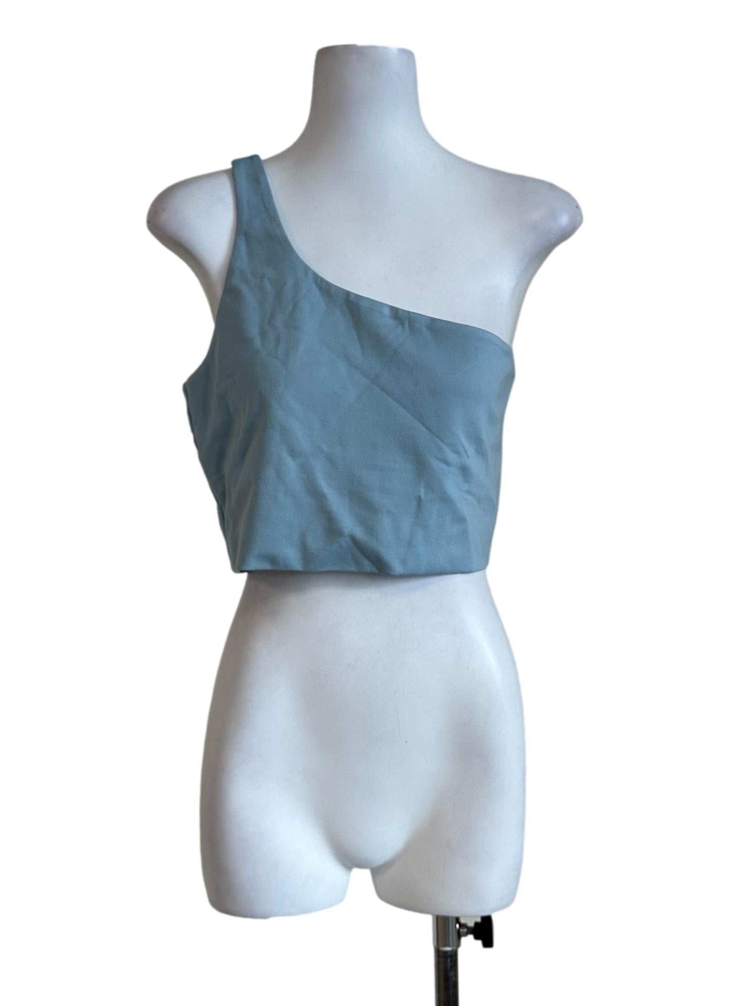 Baby Blue Plain Crop Top