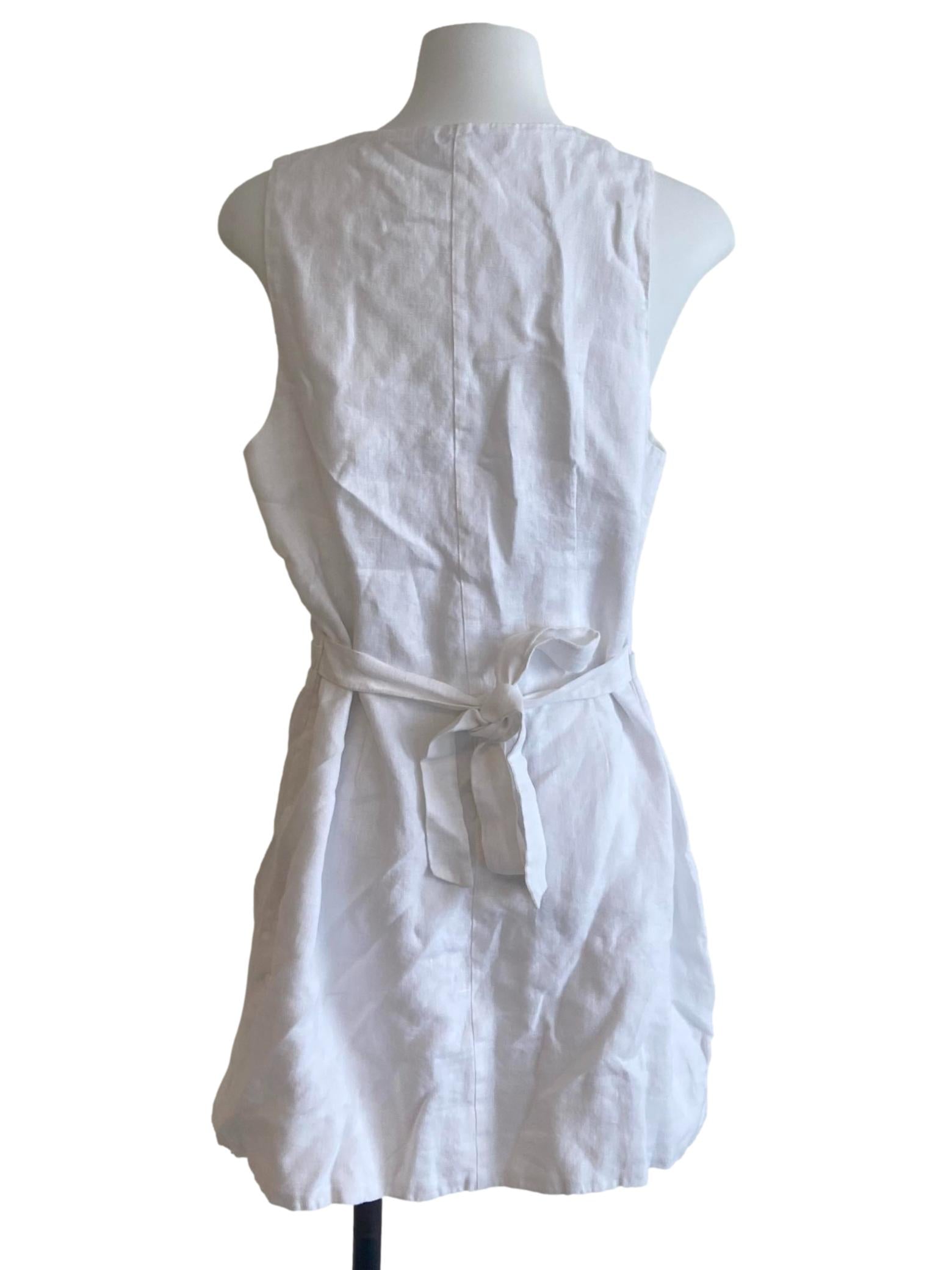 White Button Down Shirt Sleeveless Dress