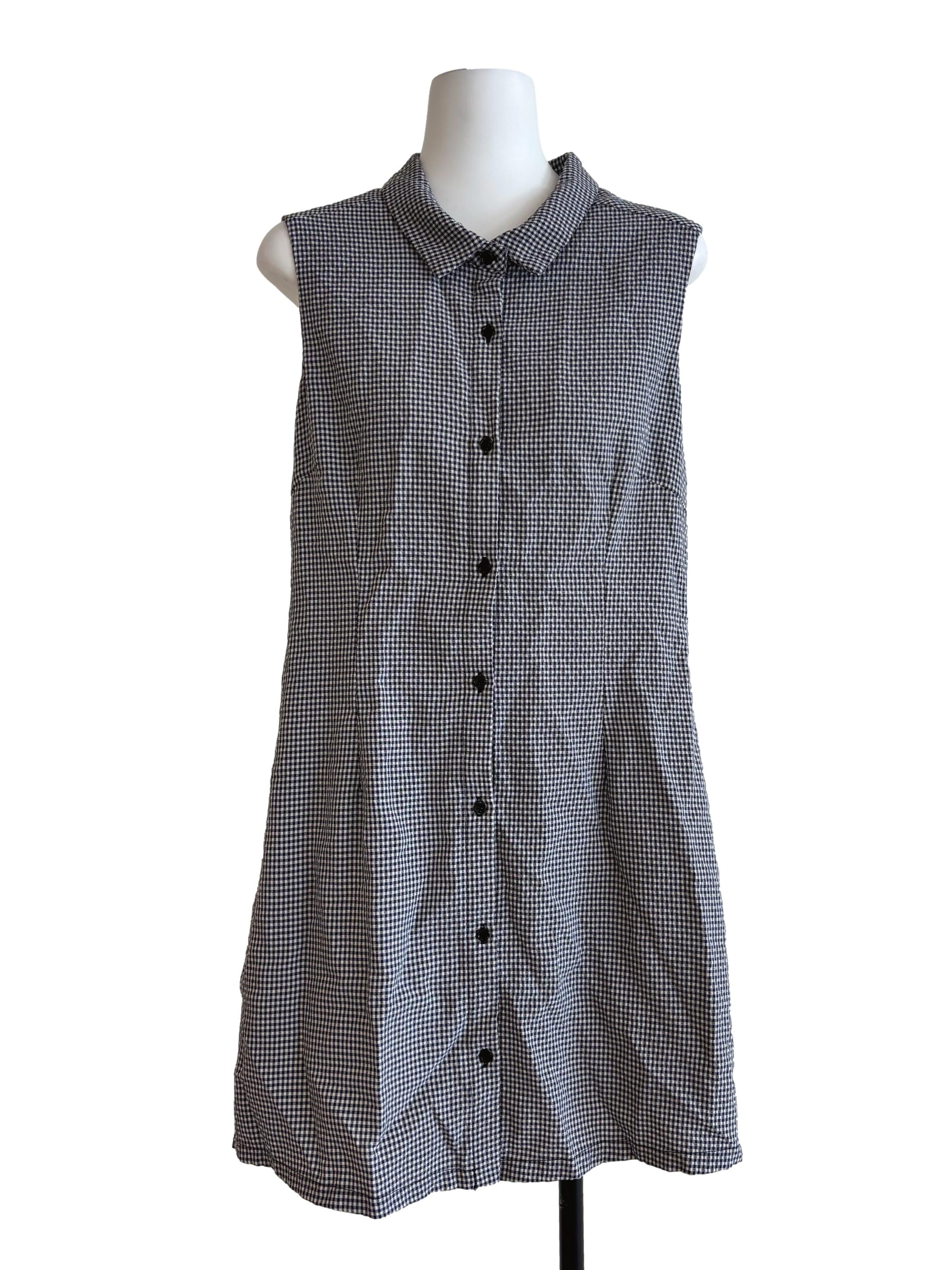 Spruce Blue Gingham Shift Dress