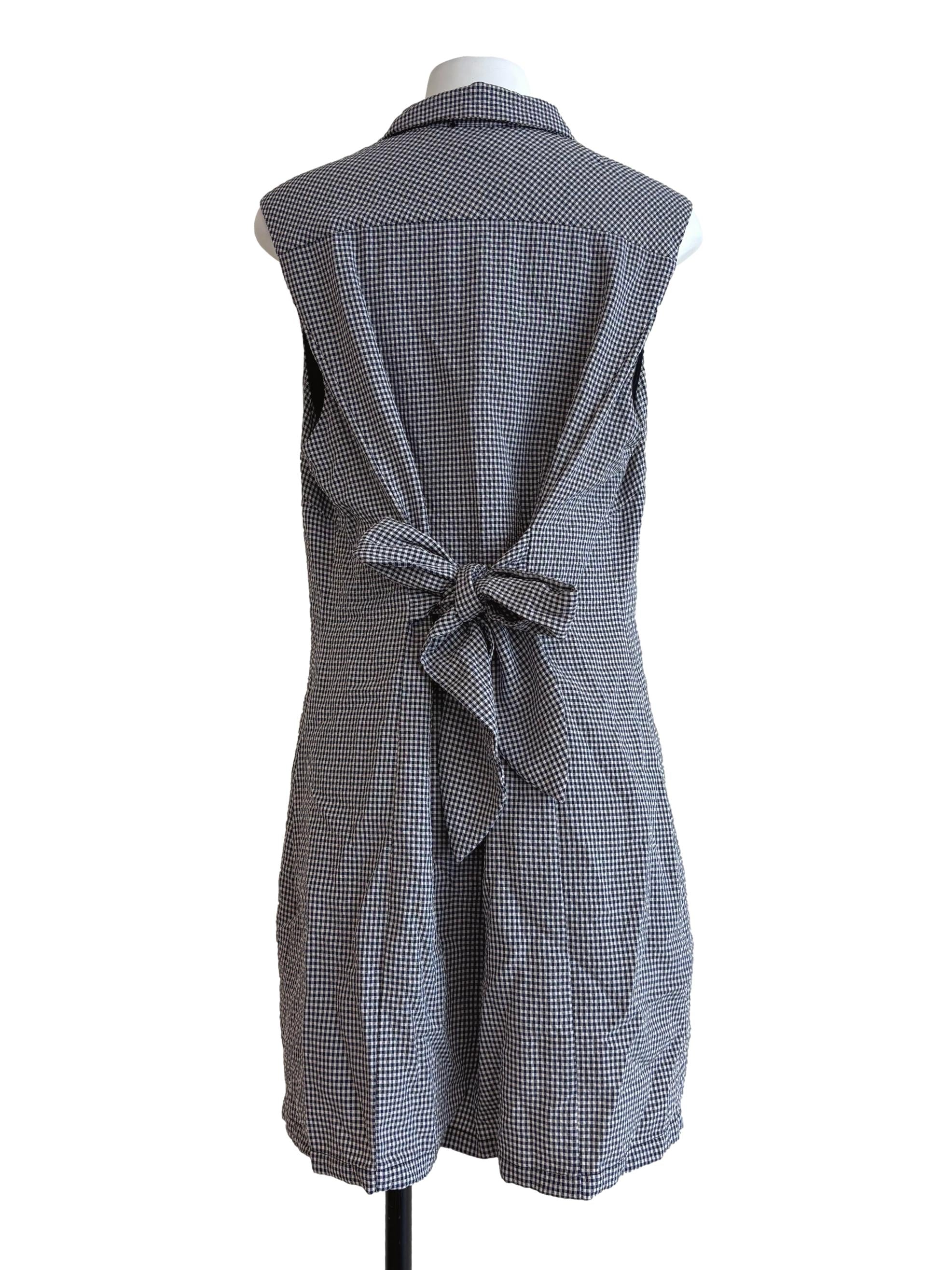 Spruce Blue Gingham Shift Dress