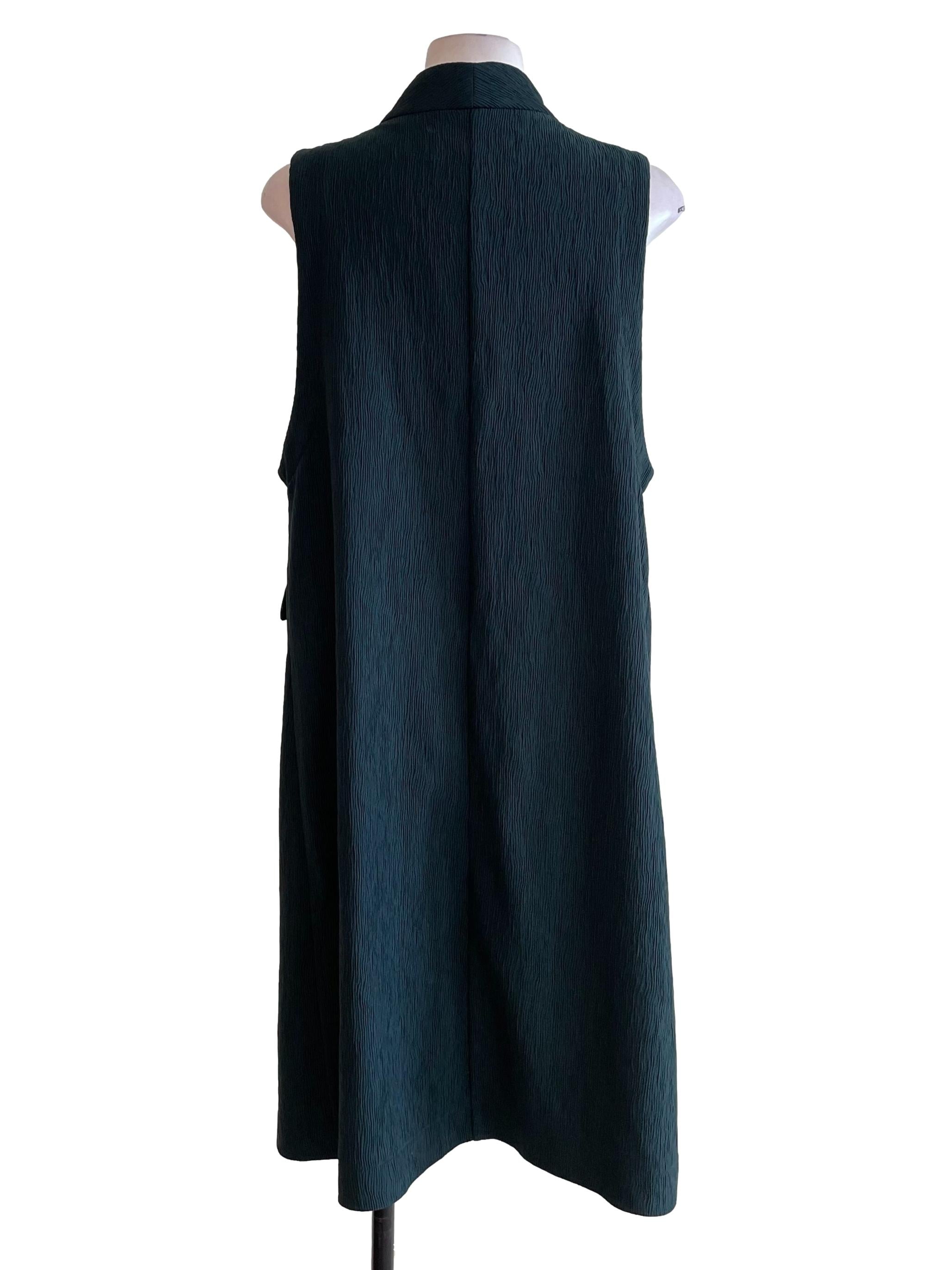 Dark Pine Textutred Vest Dress