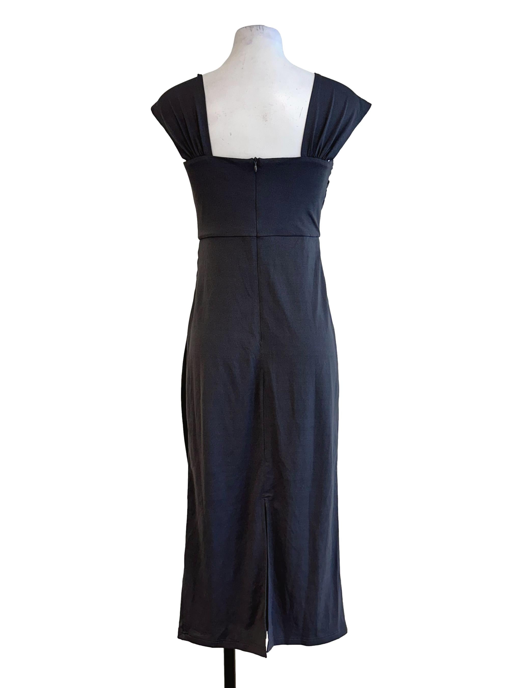 Pebble Grey Padded Maxi Dress