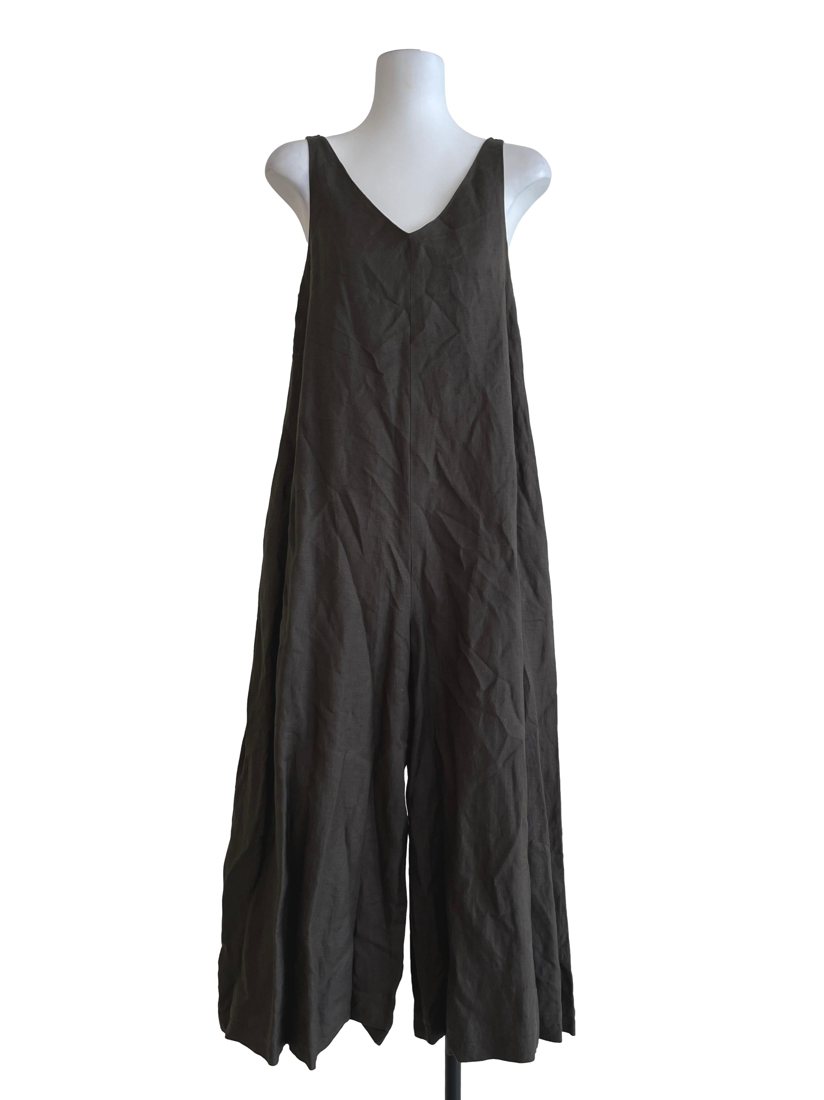 Linen V-Neck Jumpsuit OSN