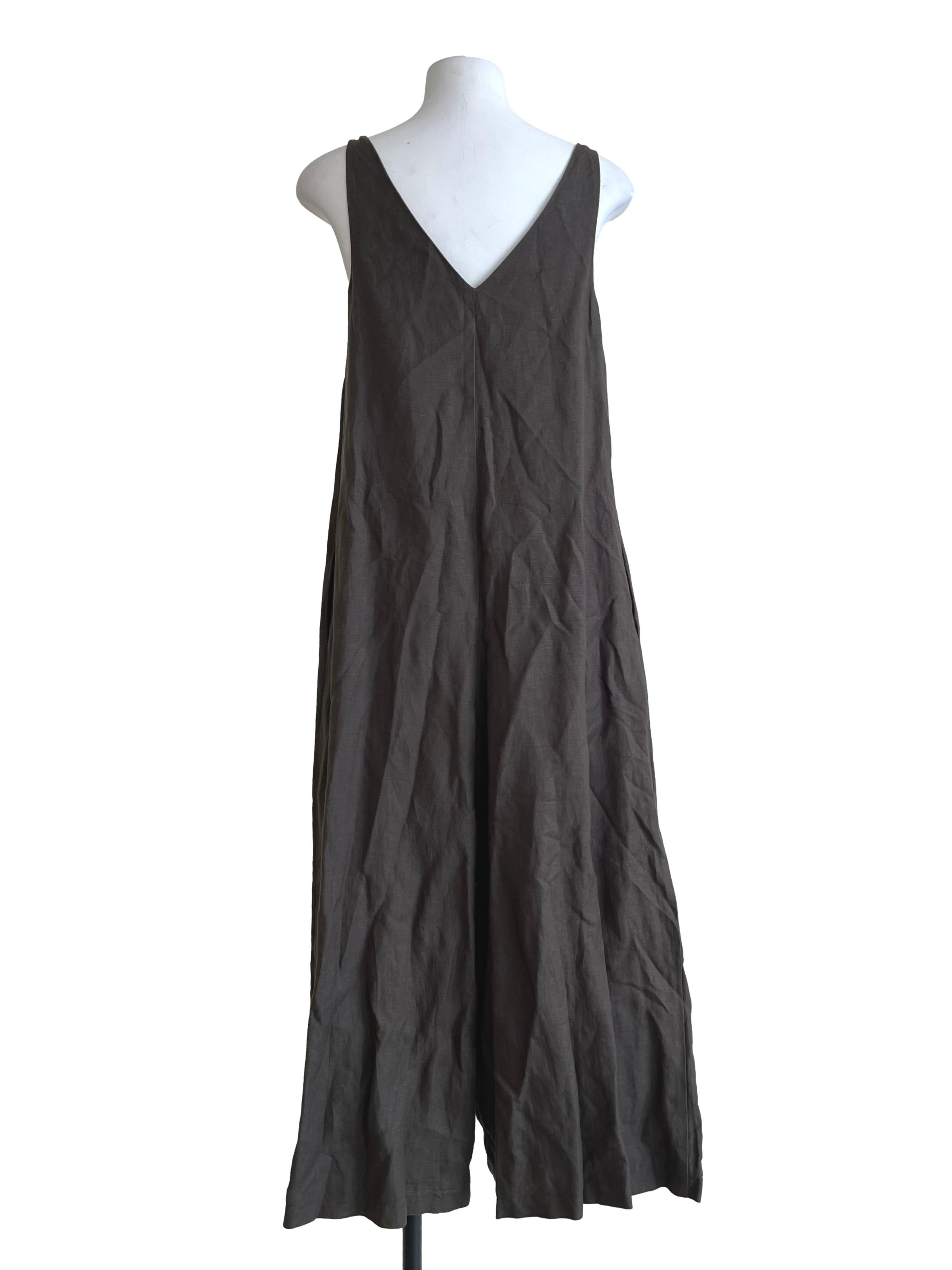 Linen V-Neck Jumpsuit OSN