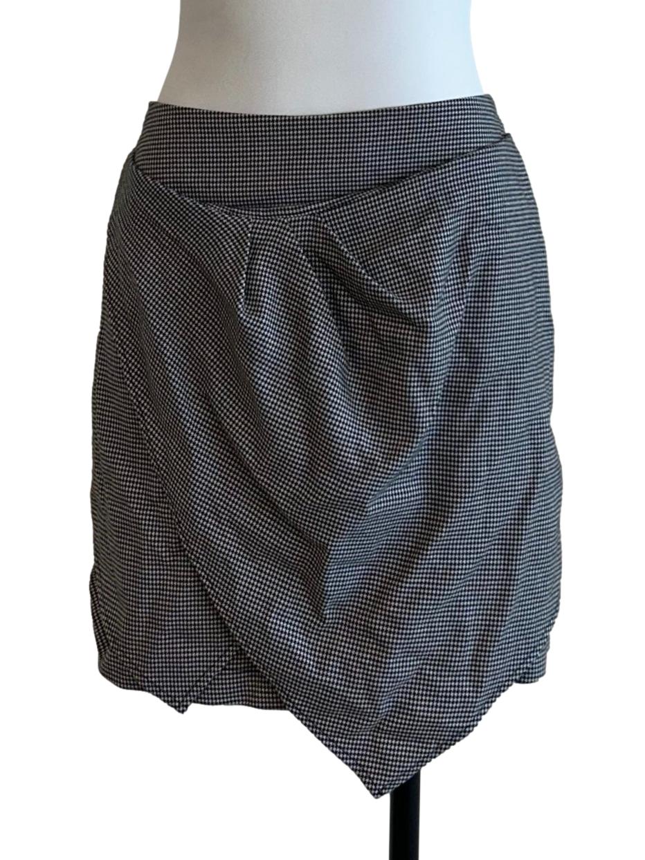 Black Gingham Mini Skirt