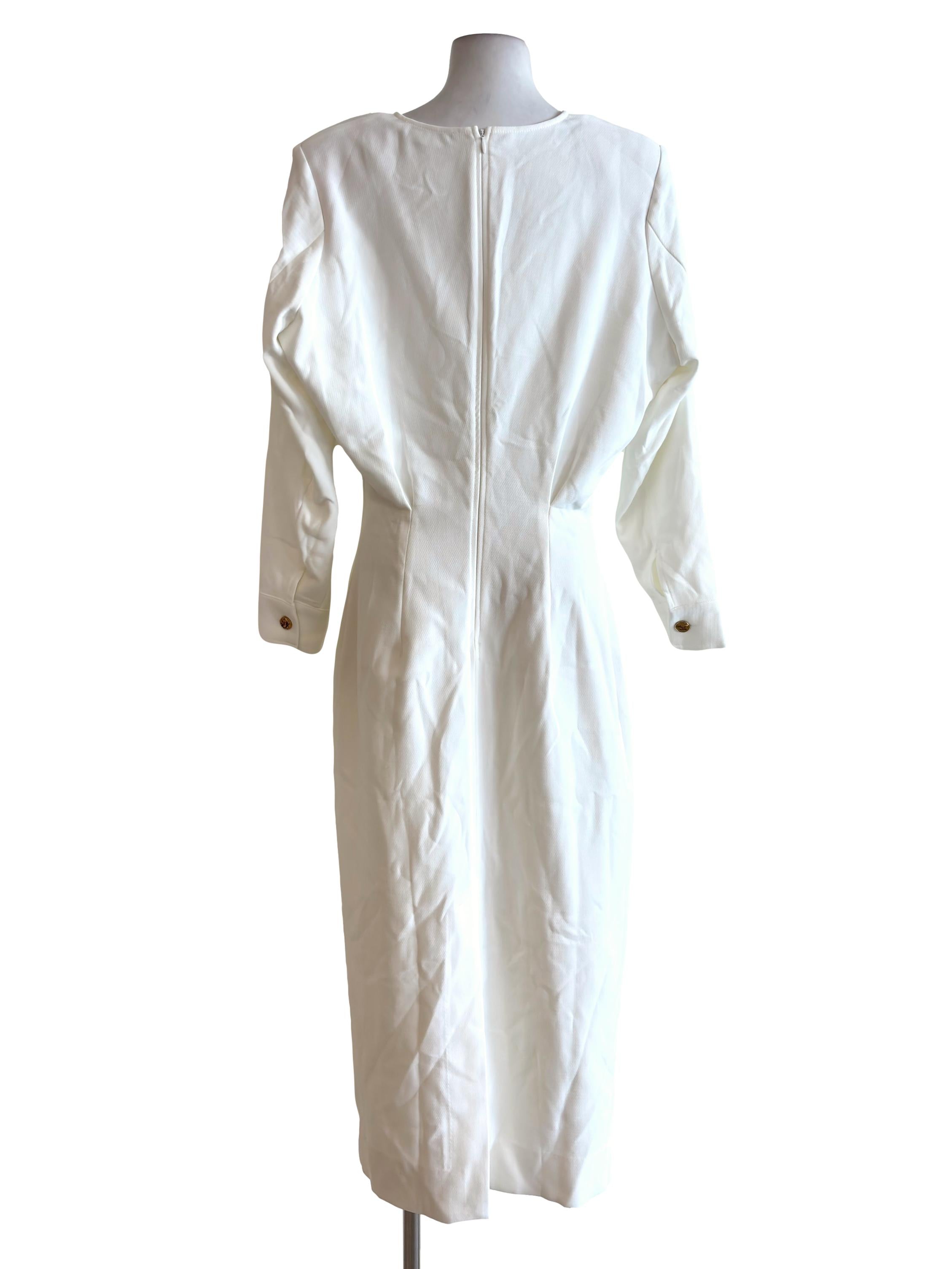 Powder White Unlined Maxi Dress LB