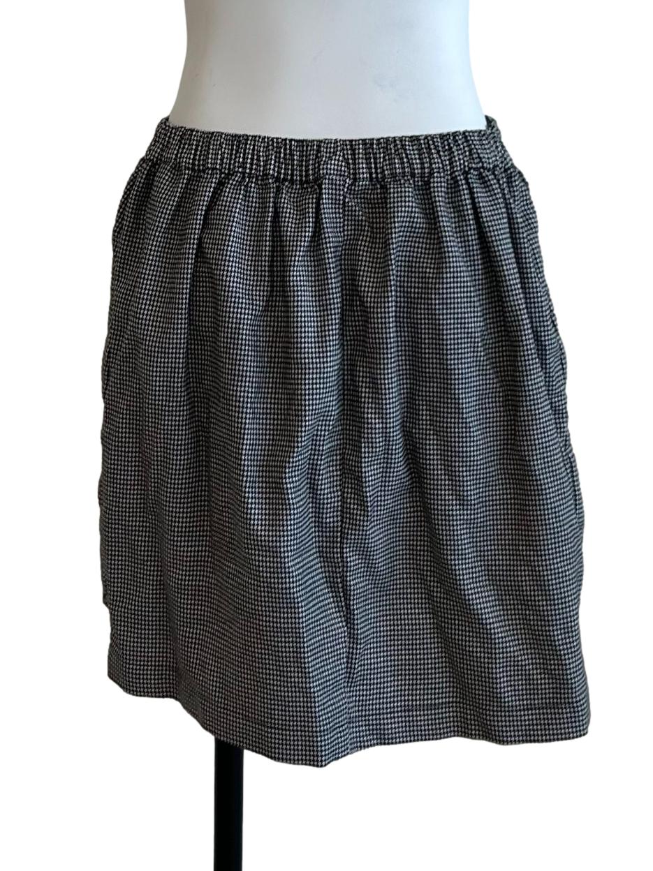 Black Gingham Mini Skirt