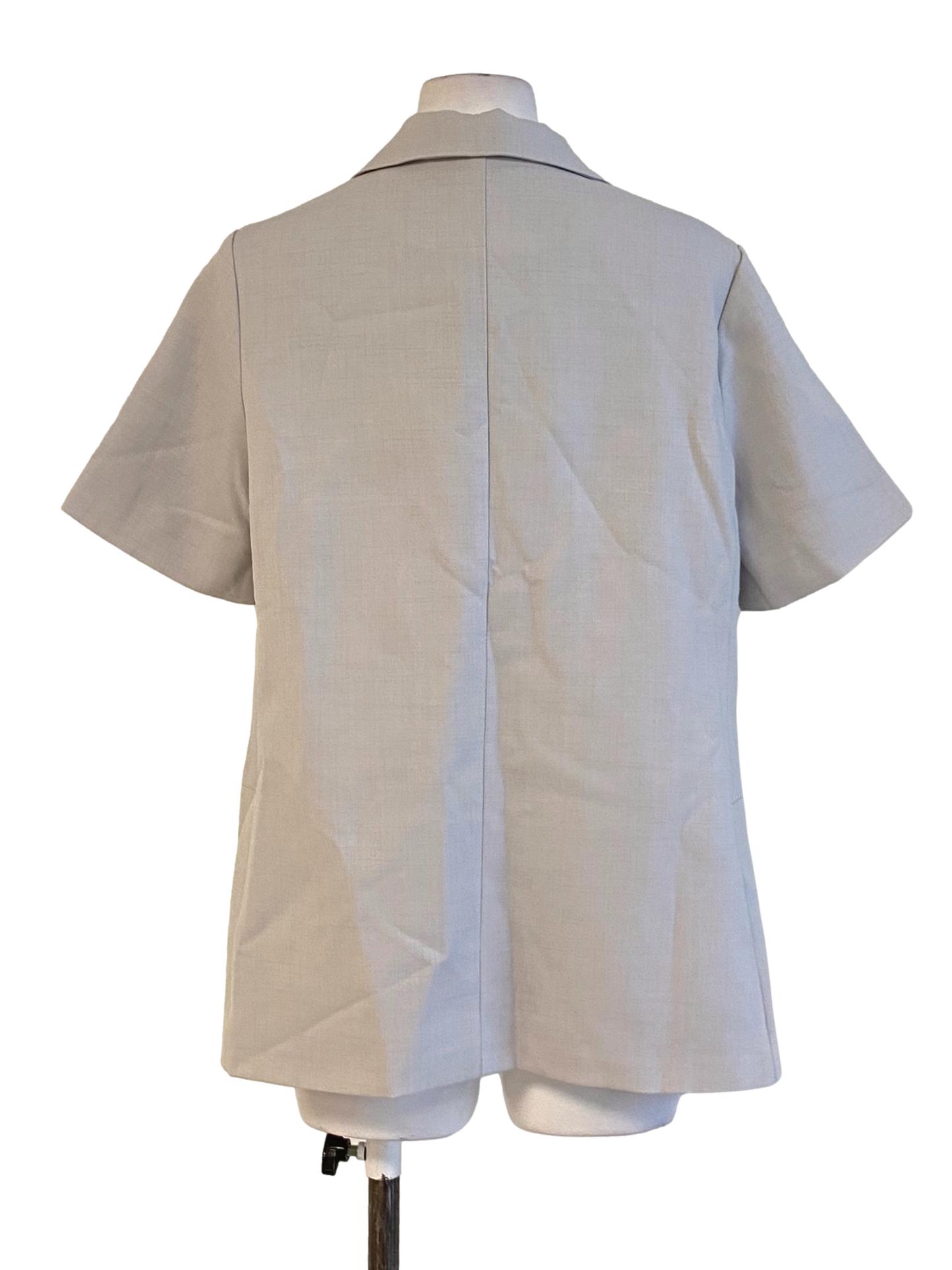 Coin Grey Double Breasted Short Sleeve Blazer