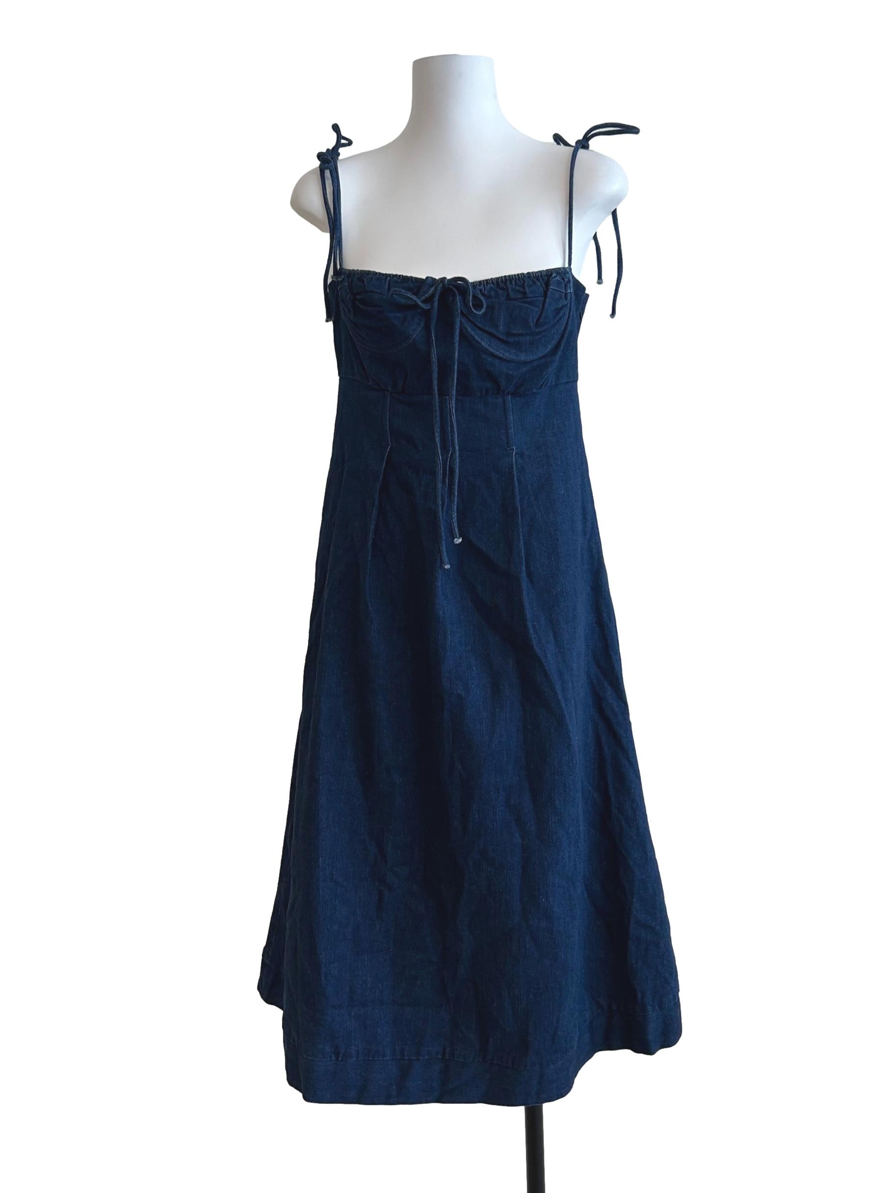 Deep Blue Denim Dress