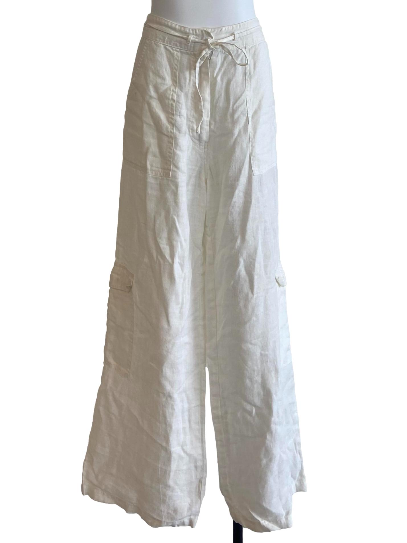 White Twill Formal Straight Pants