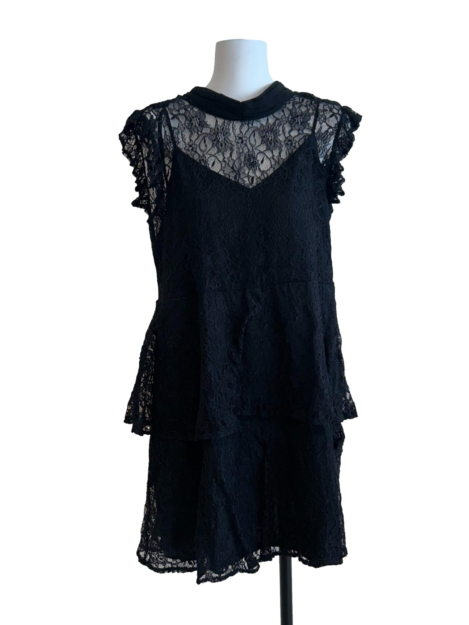 Jet Black Lace Dress