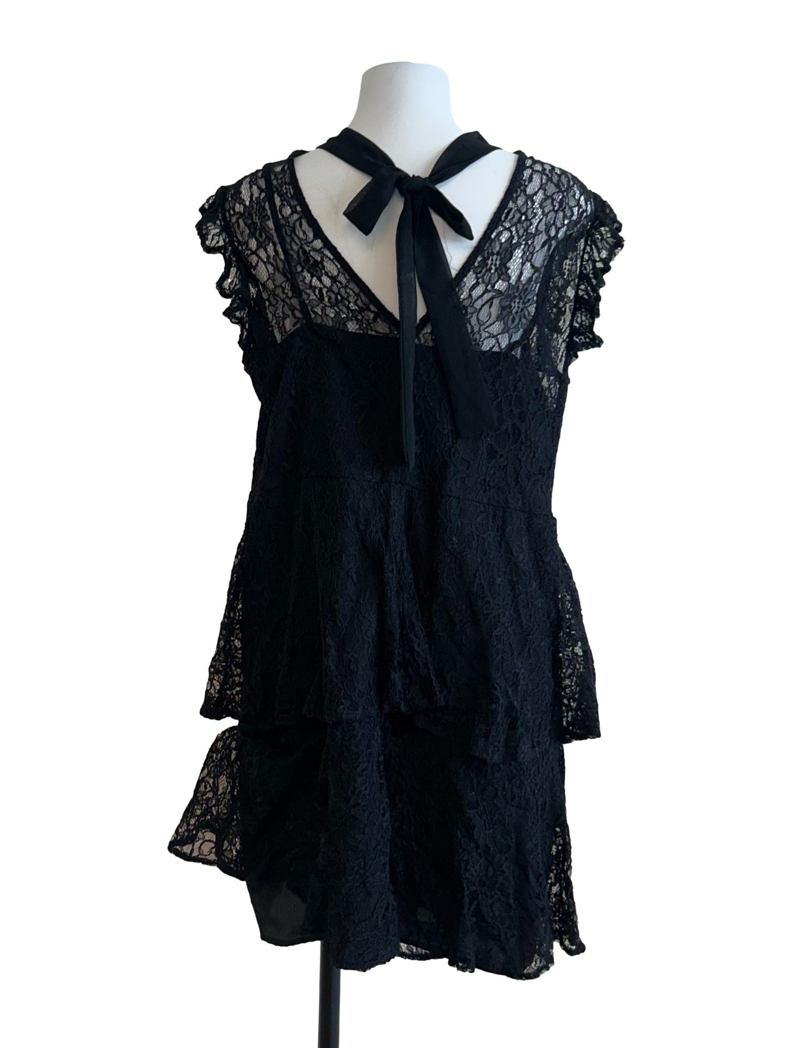 Jet Black Lace Dress