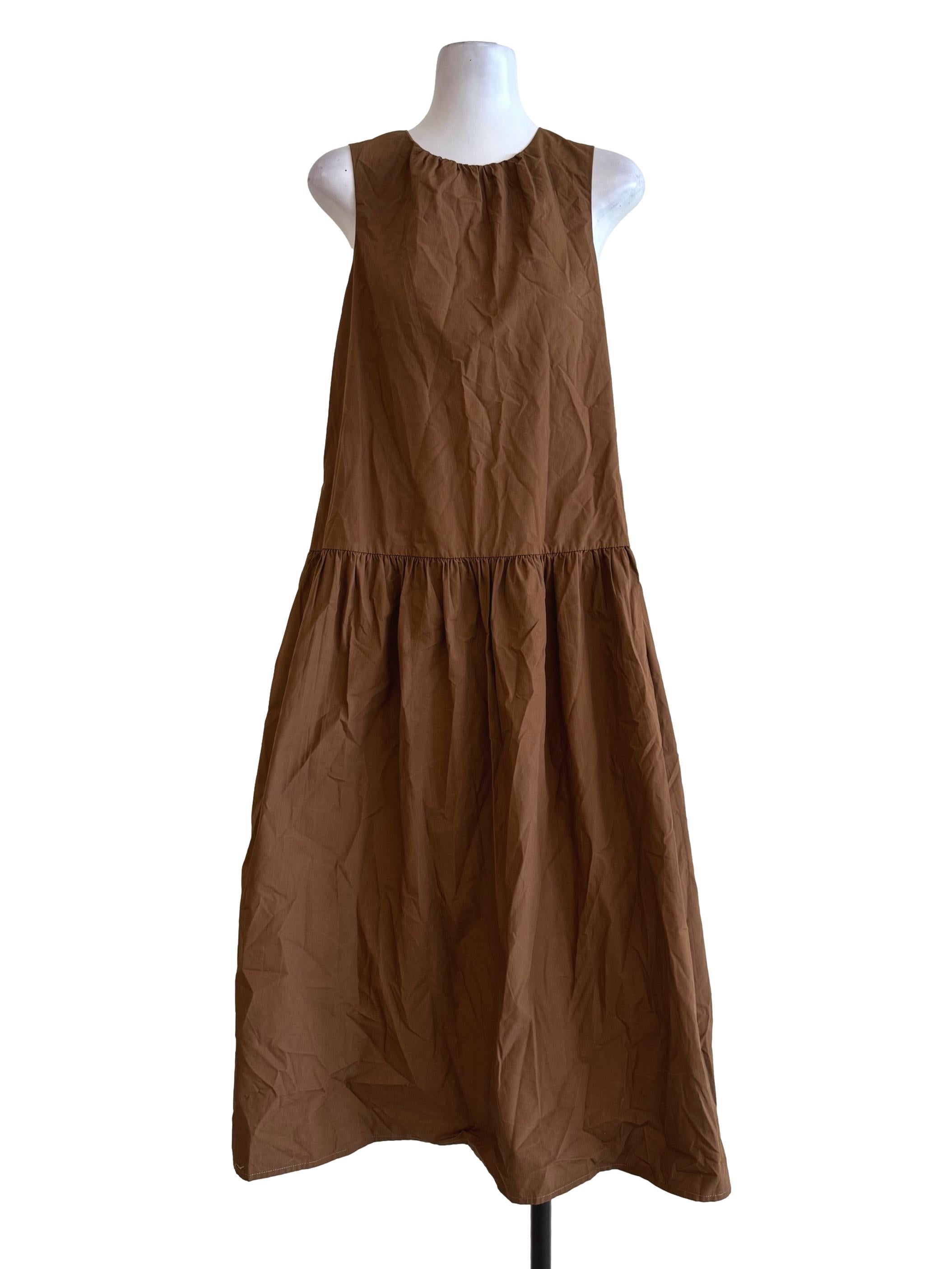 Cotton Drop Waist Midi Dress OSN