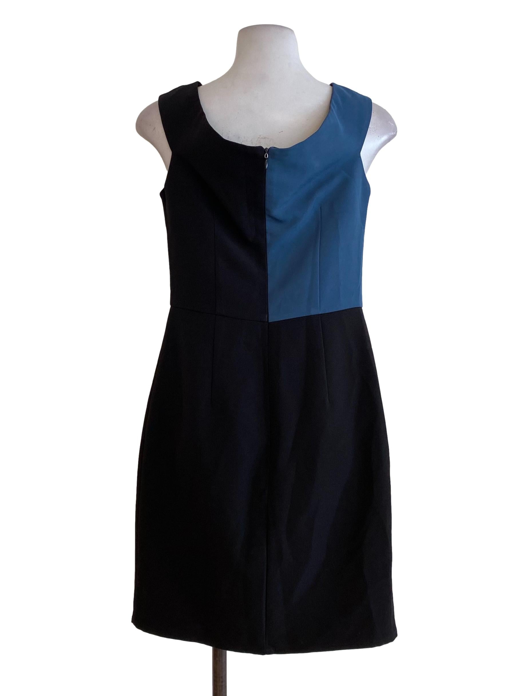 Black Blue Sheath Dress