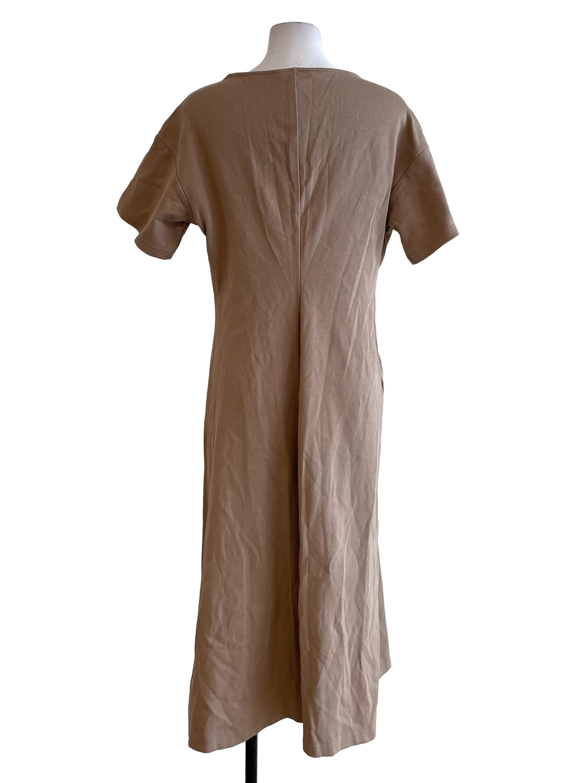 Khaki Scrunch Waist Dress