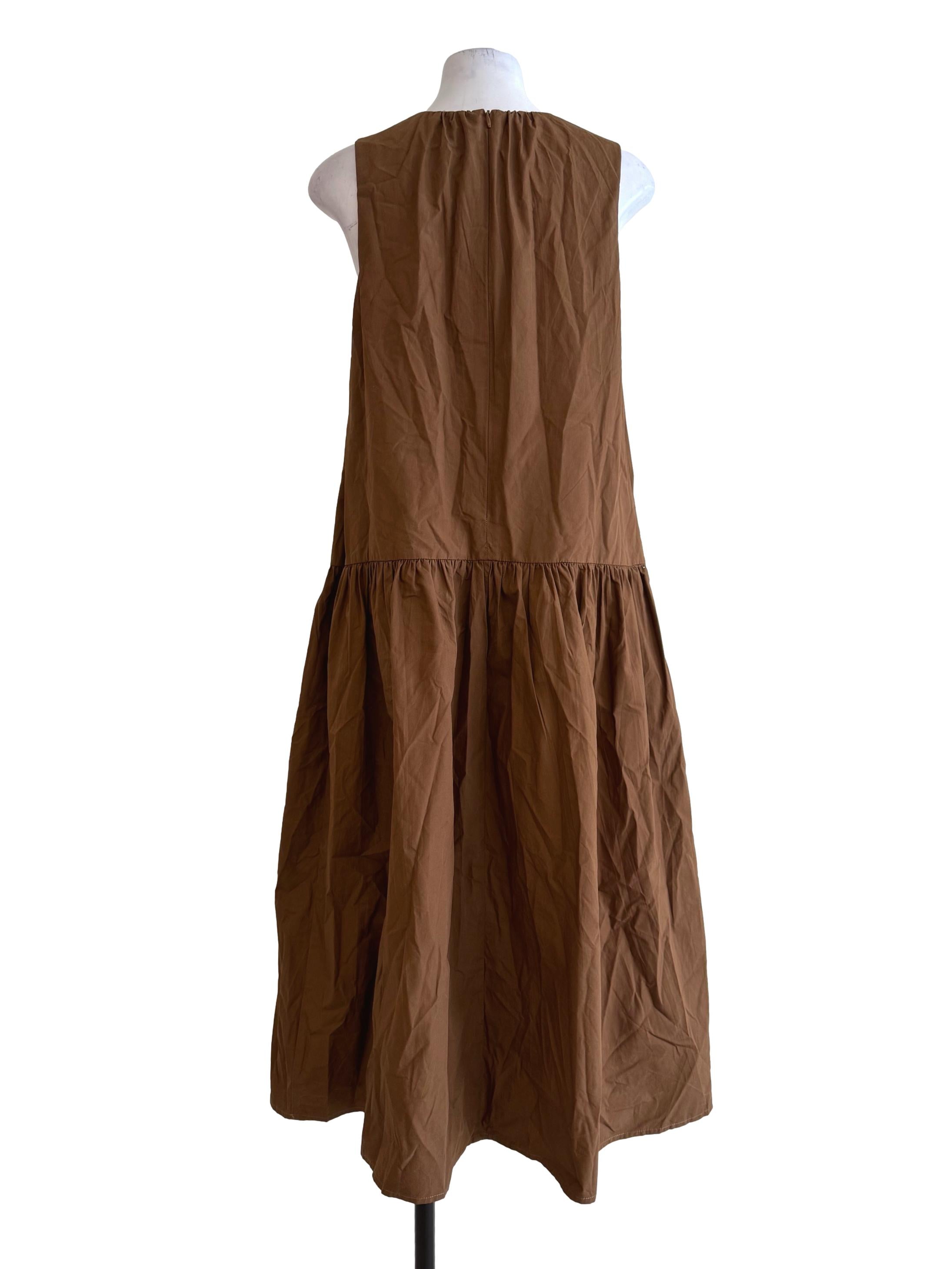 Cotton Drop Waist Midi Dress OSN