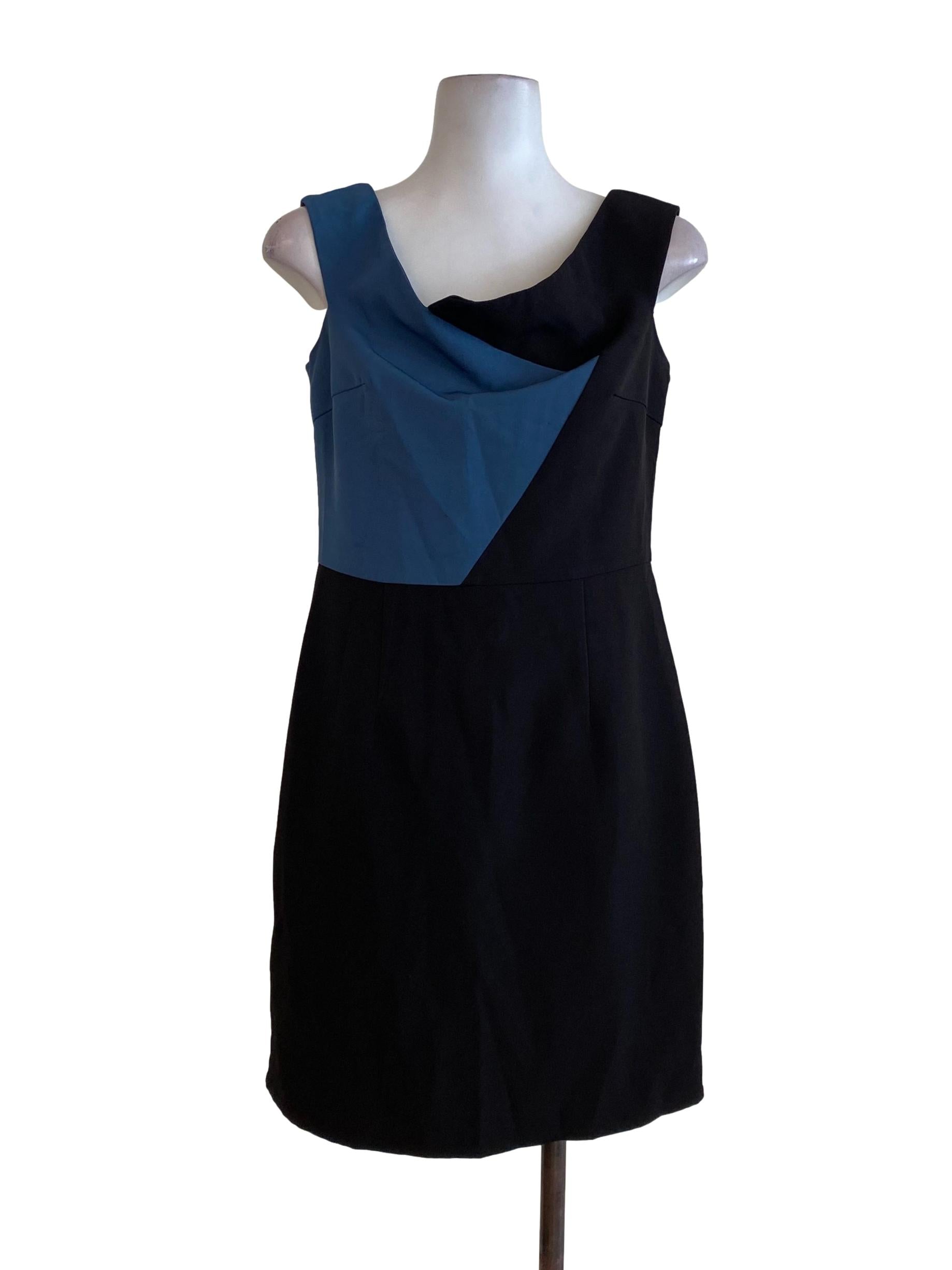 Black Blue Sheath Dress