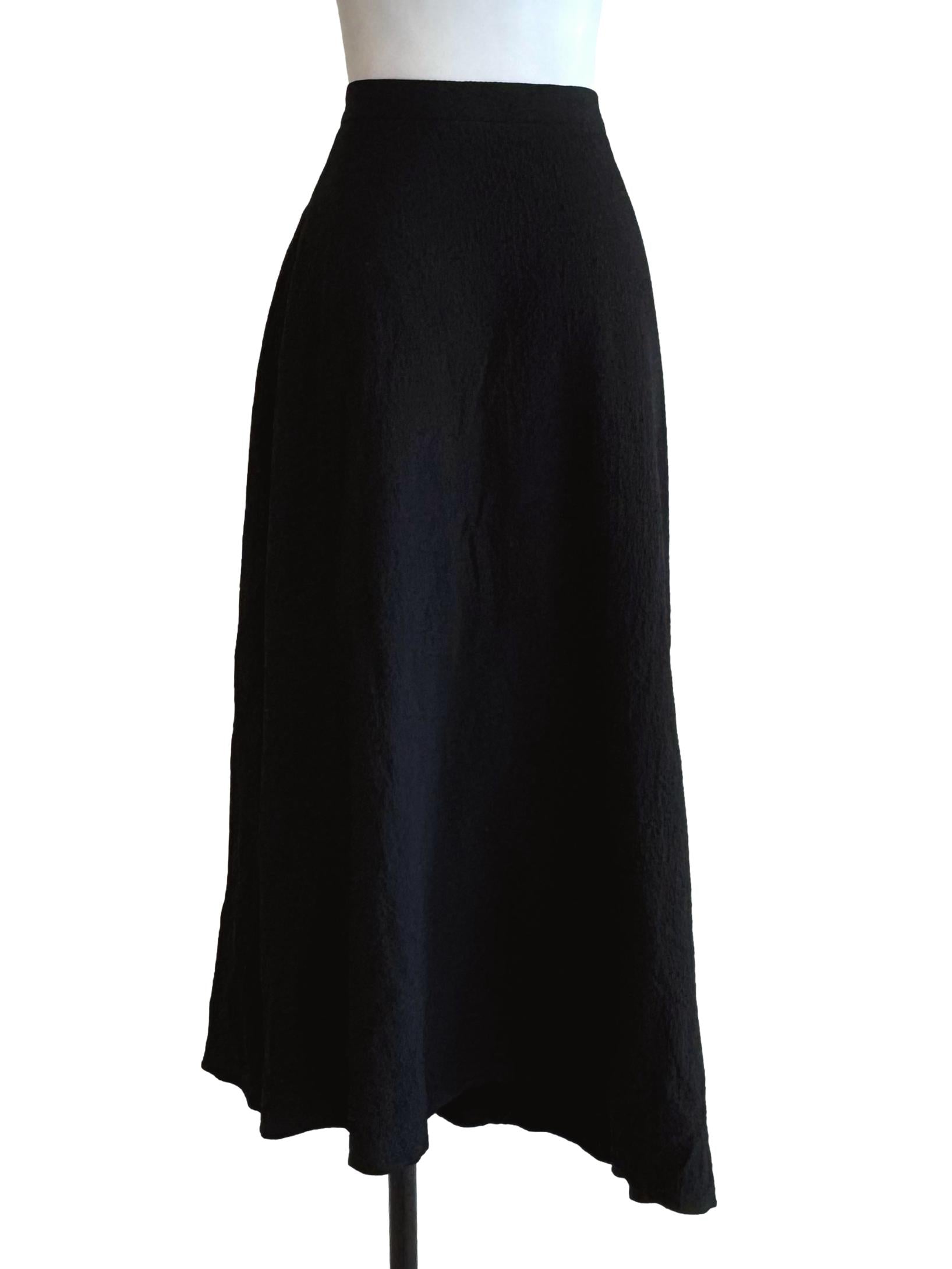 Asymmetrical Textured Wrap Skirt OSN