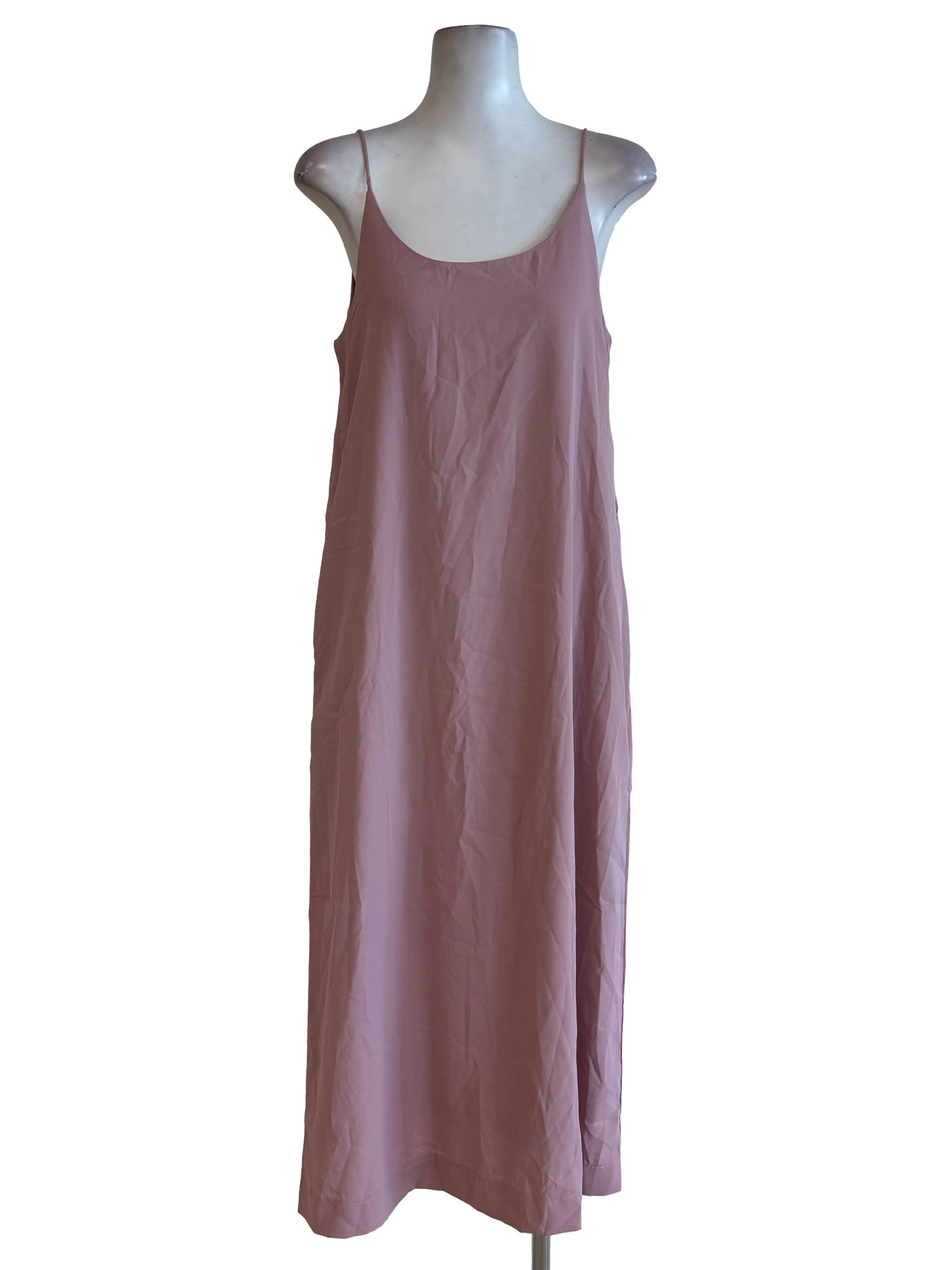 Flamingo Pink Straight Camisole Dress