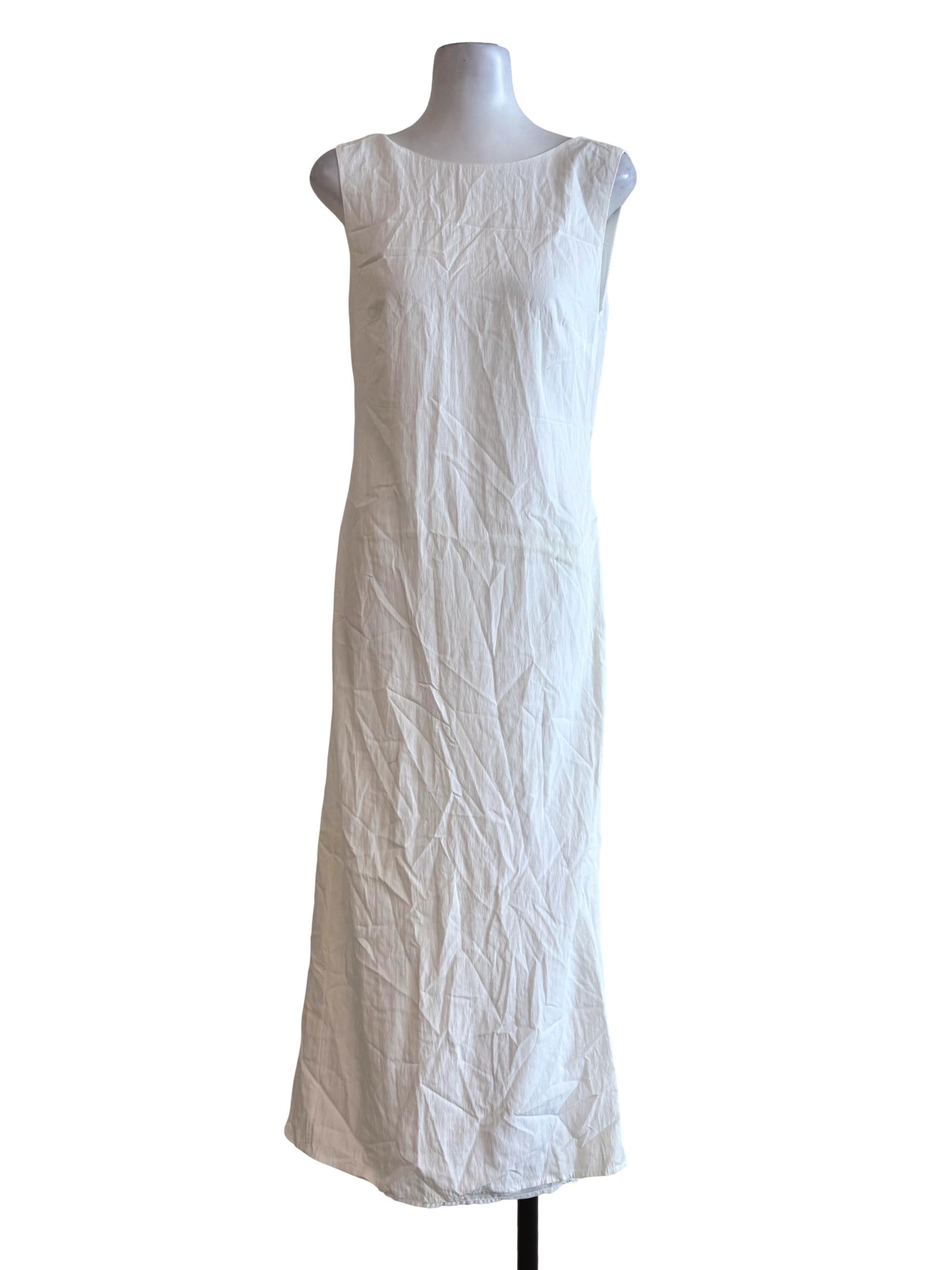 Powder White Bare Back Dress