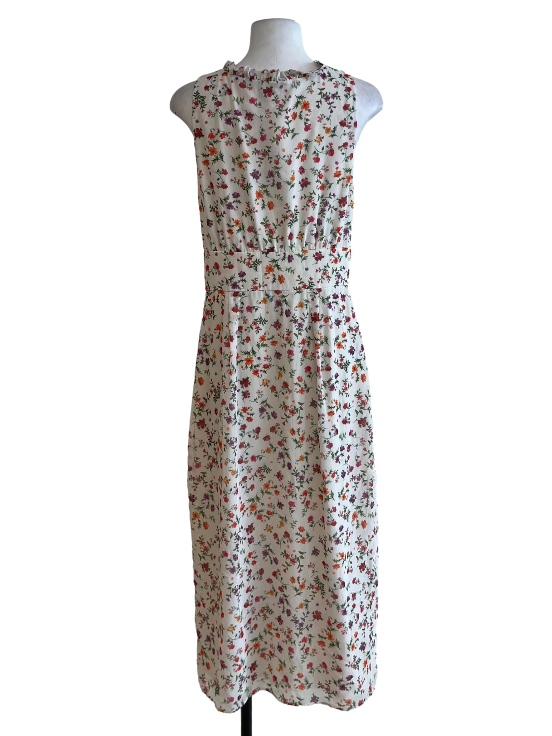 White Floral A-Line Dress