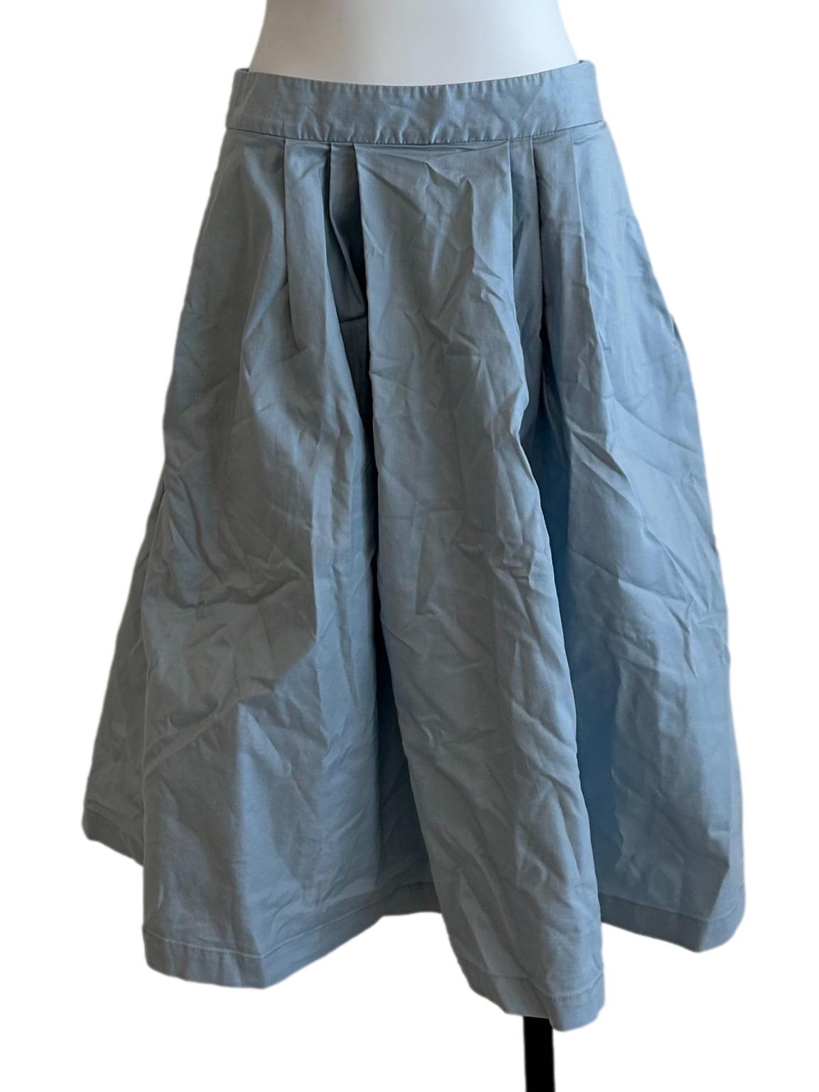 Light Blue Pleated Skirt