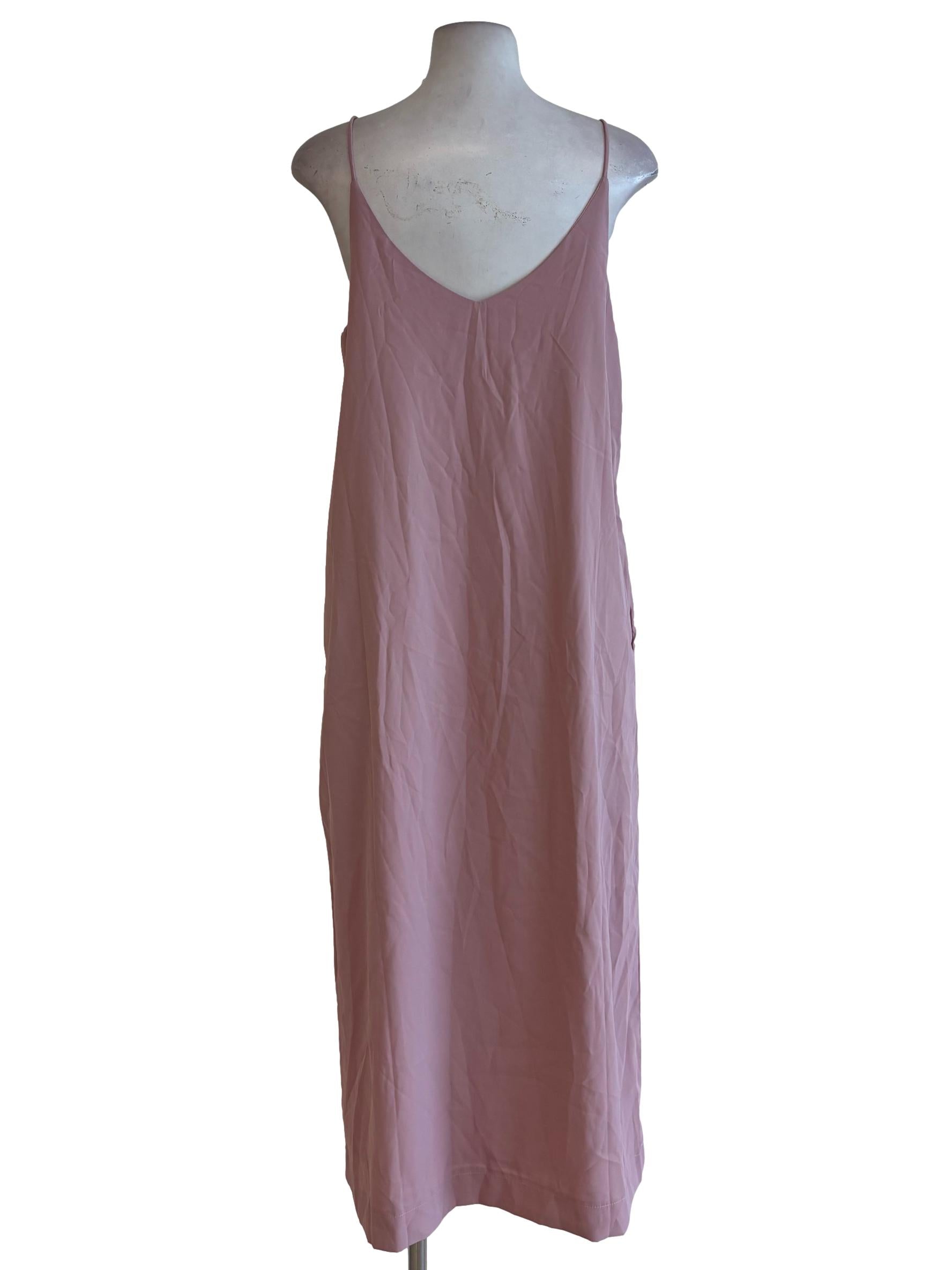 Flamingo Pink Straight Camisole Dress