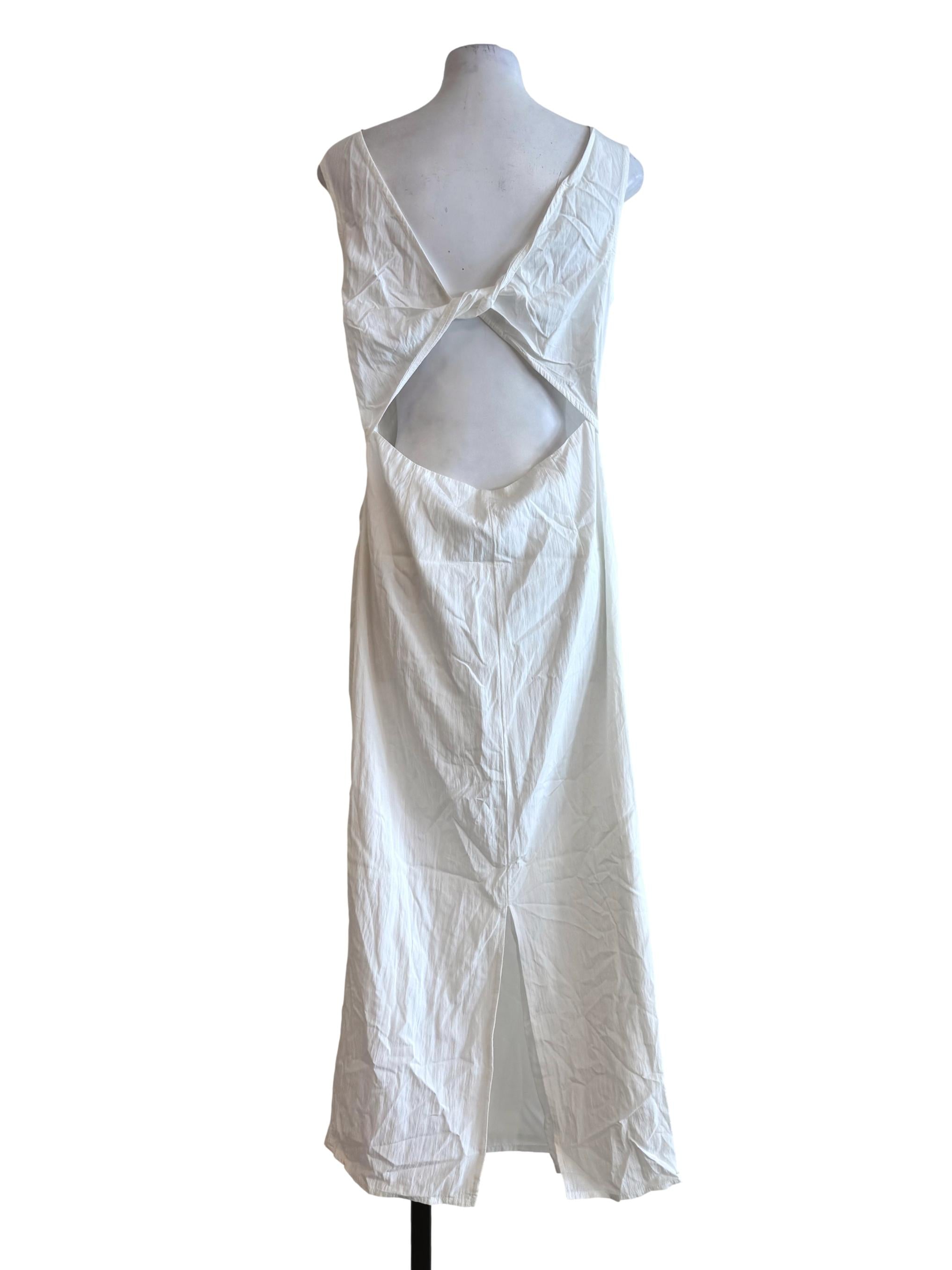 Powder White Bare Back Dress