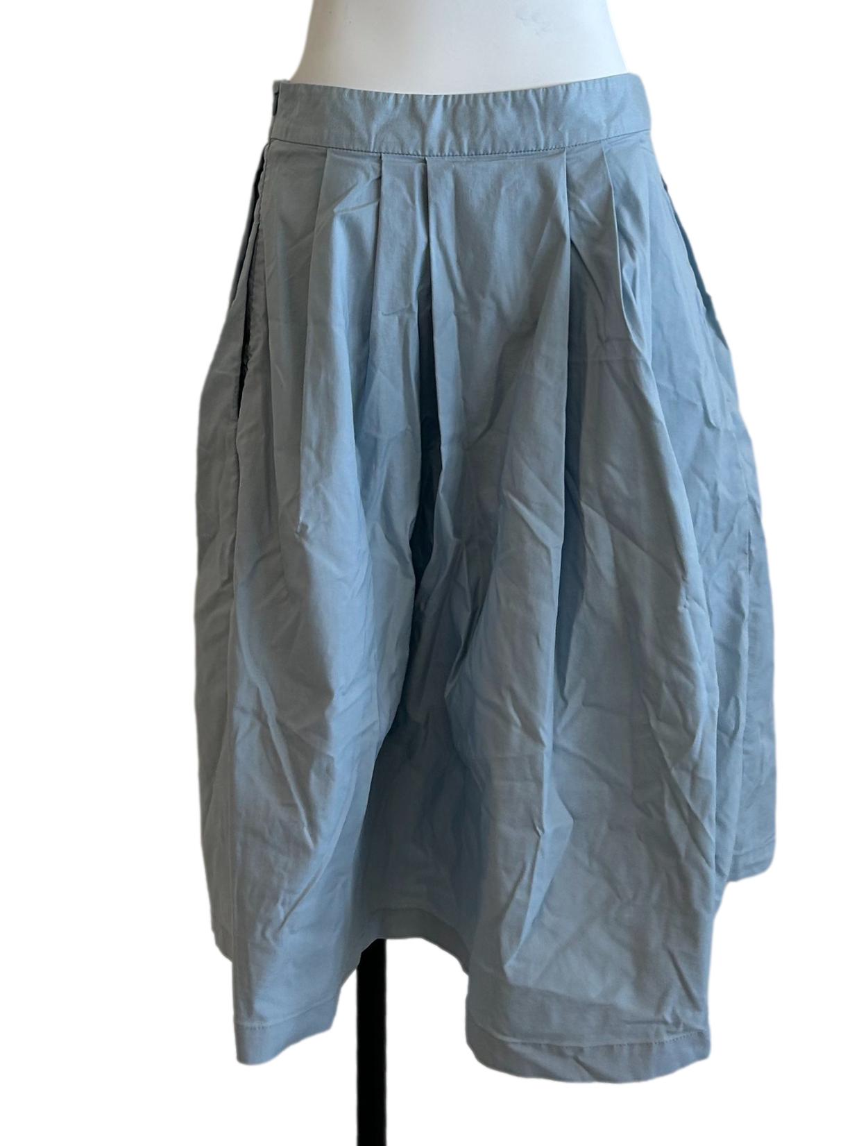 Light Blue Pleated Skirt