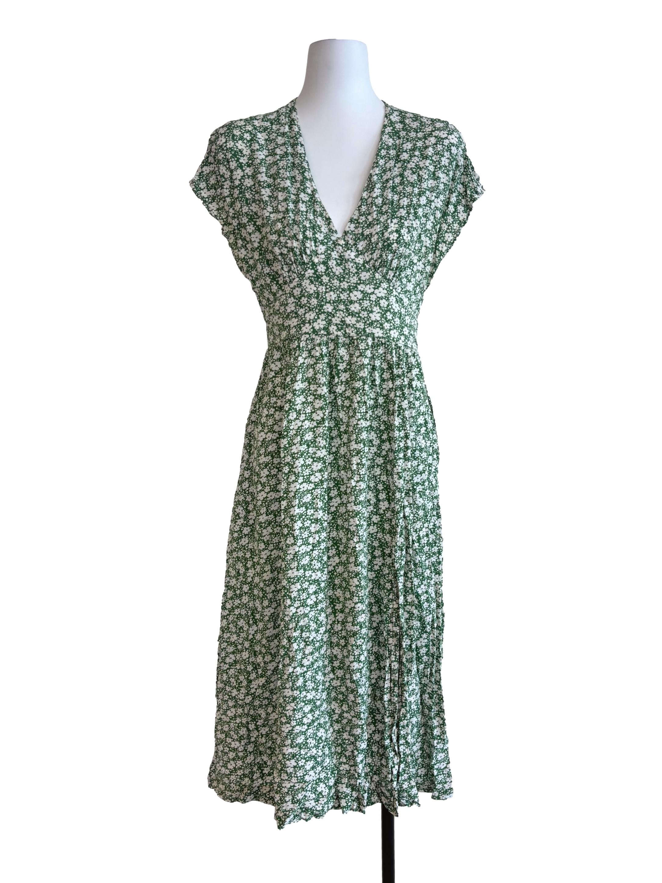 Parakeet Green Floral Sundress
