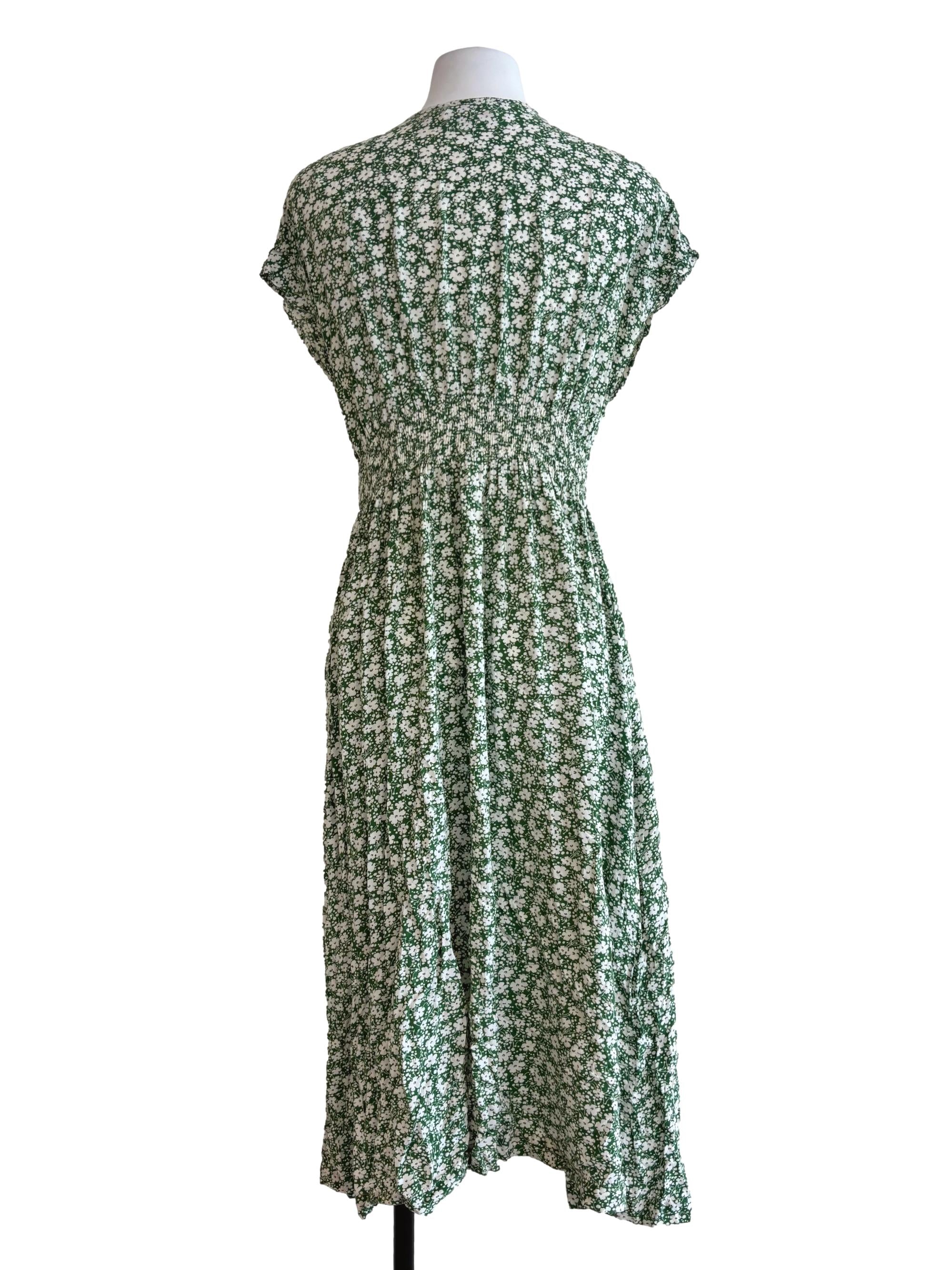 Parakeet Green Floral Sundress