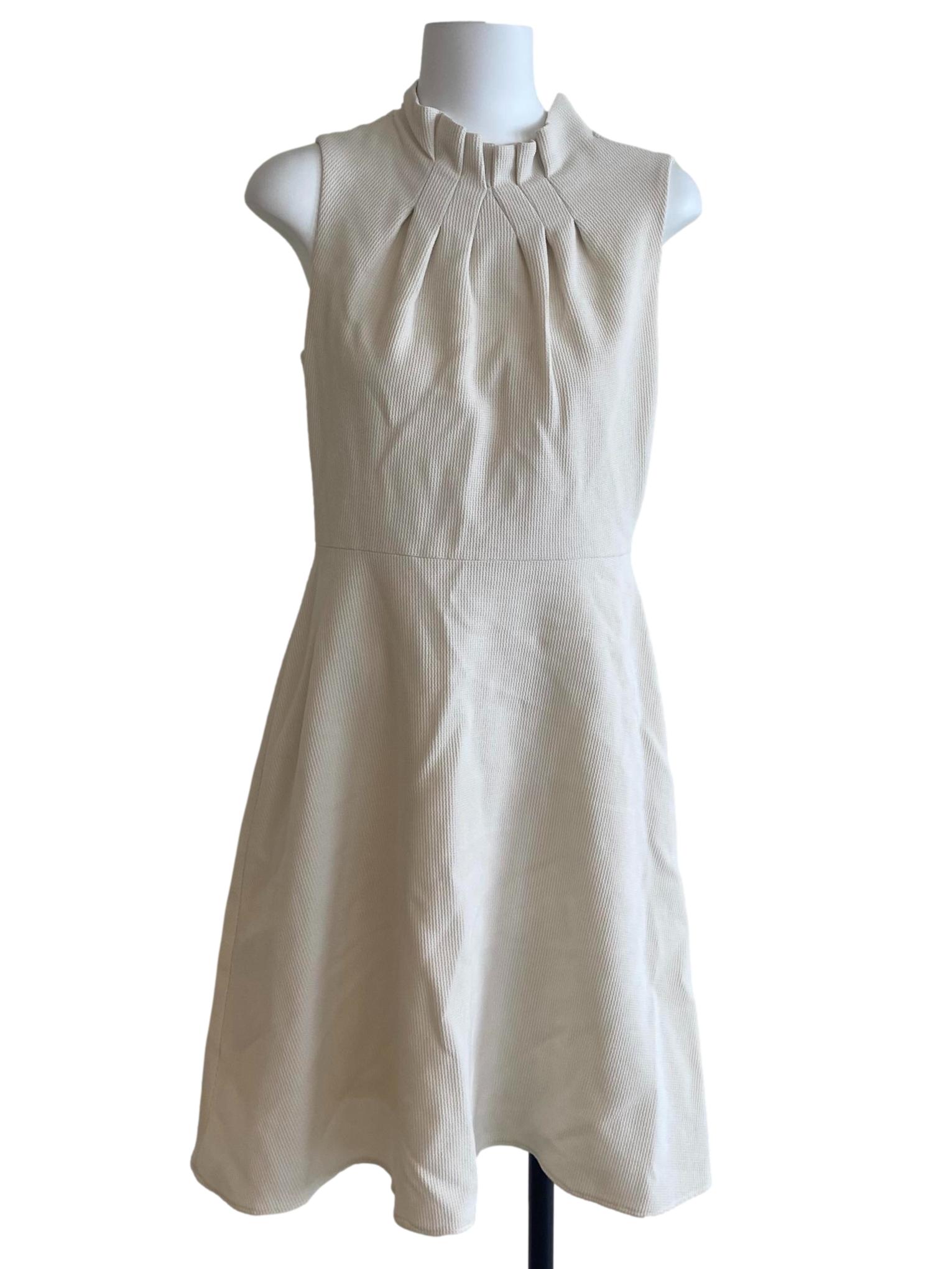 White Sleeveless A-Line Dress