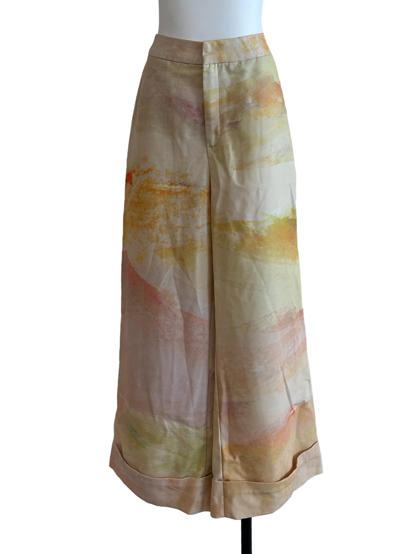 Butter Yellow Turn Up Pants
