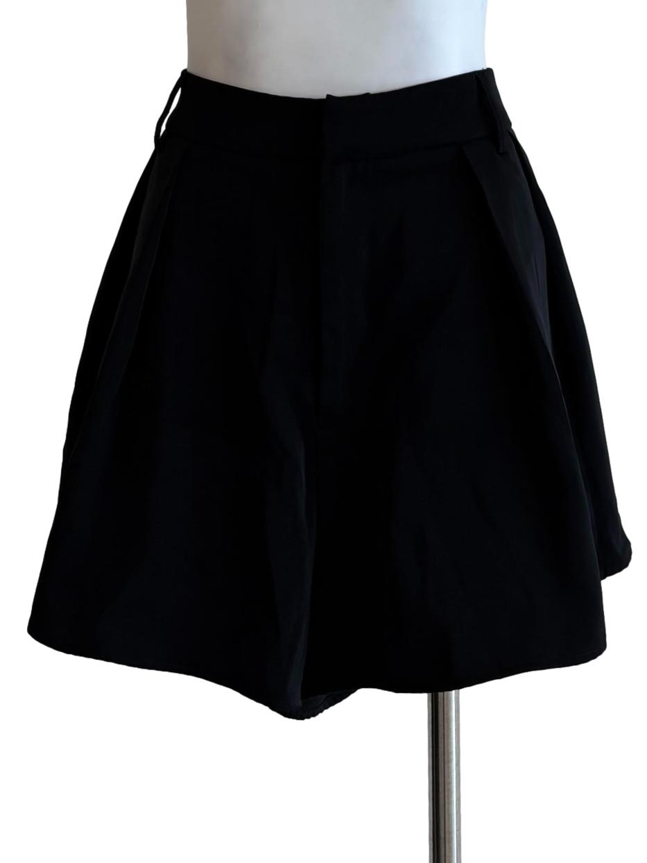 Rich Black Relaxed Shorts