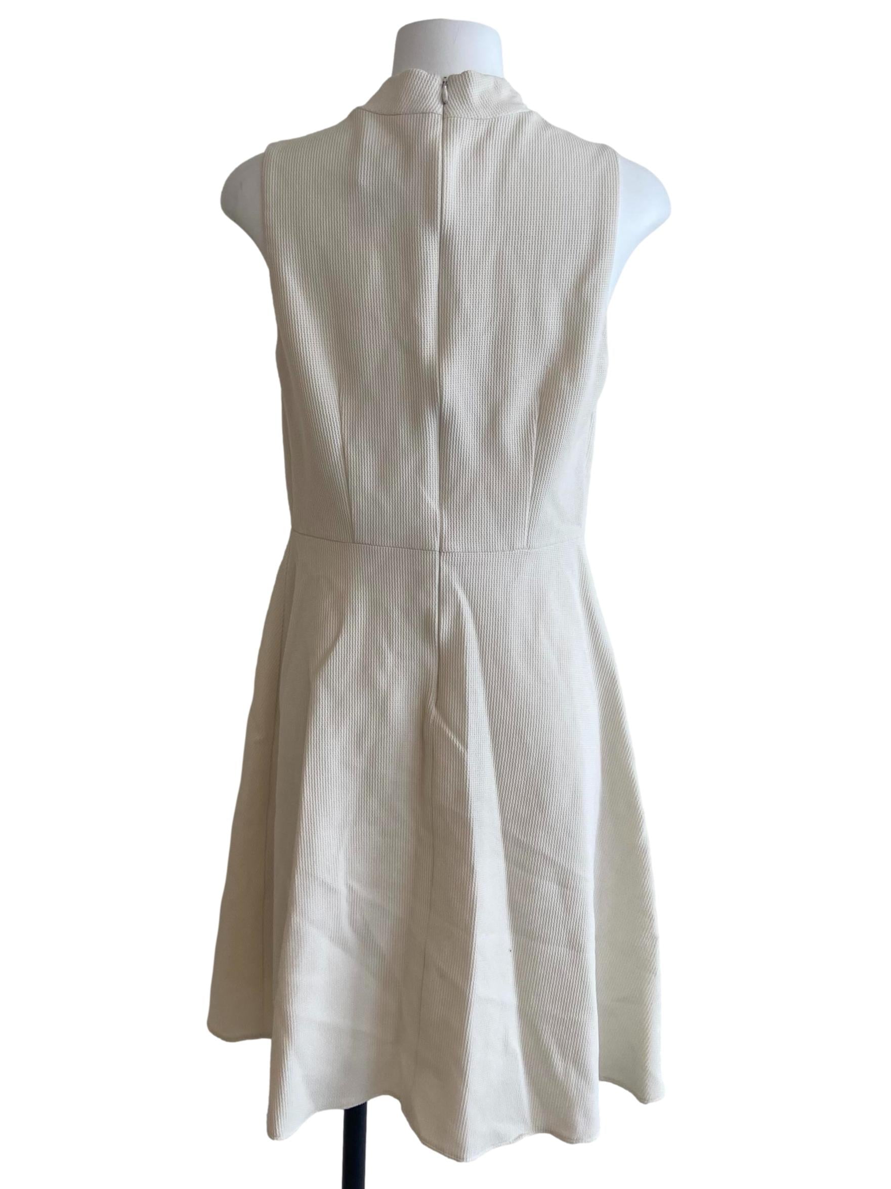 White Sleeveless A-Line Dress