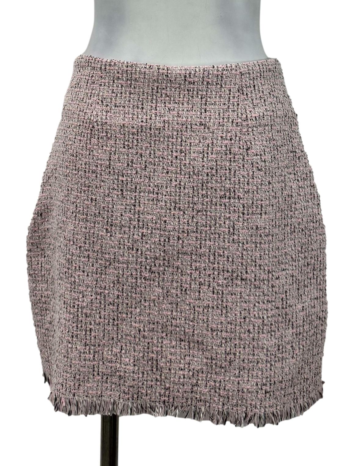 Pink Plaid Mini Skirt