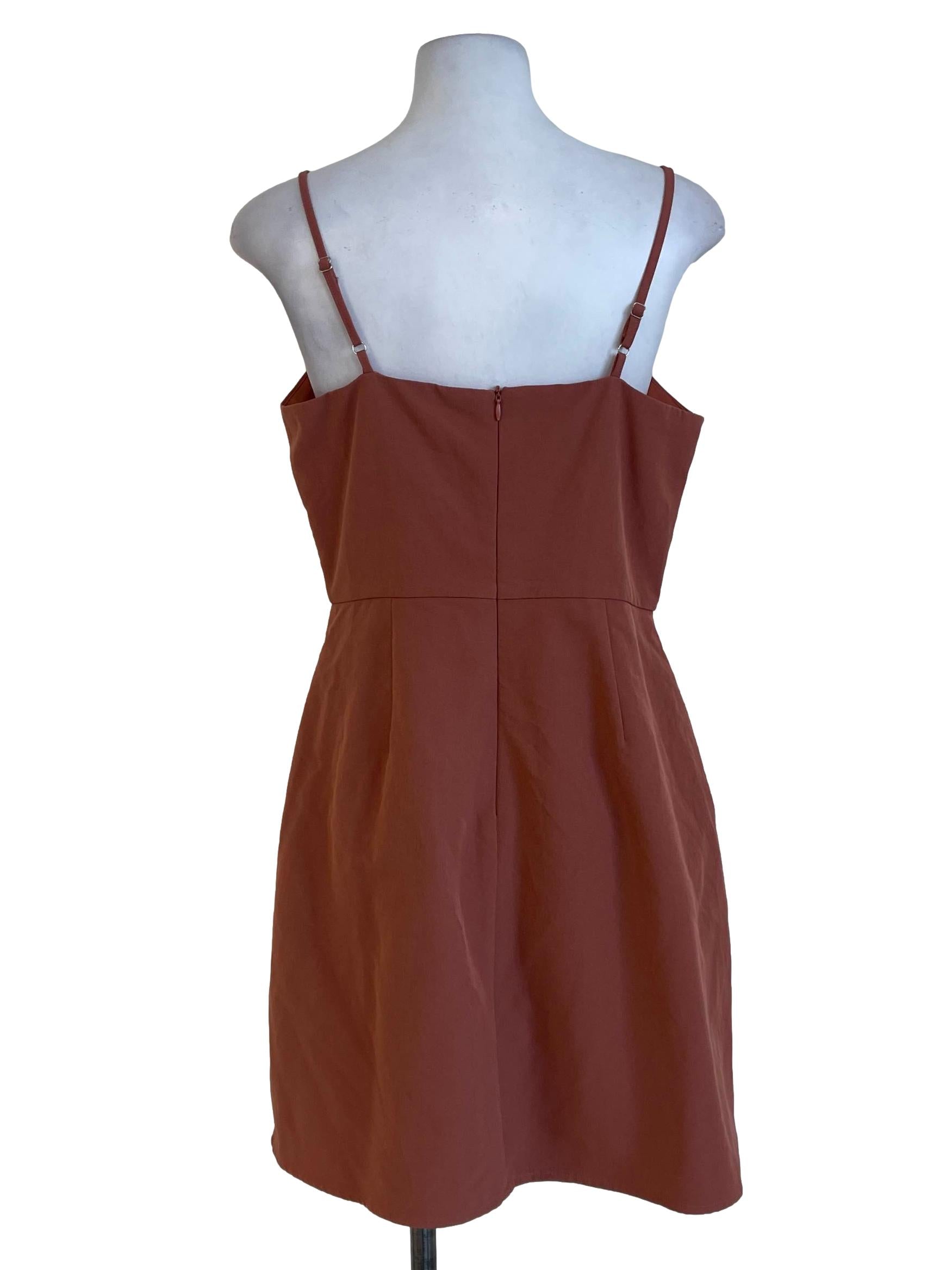 Brick Orange A-Line Dress