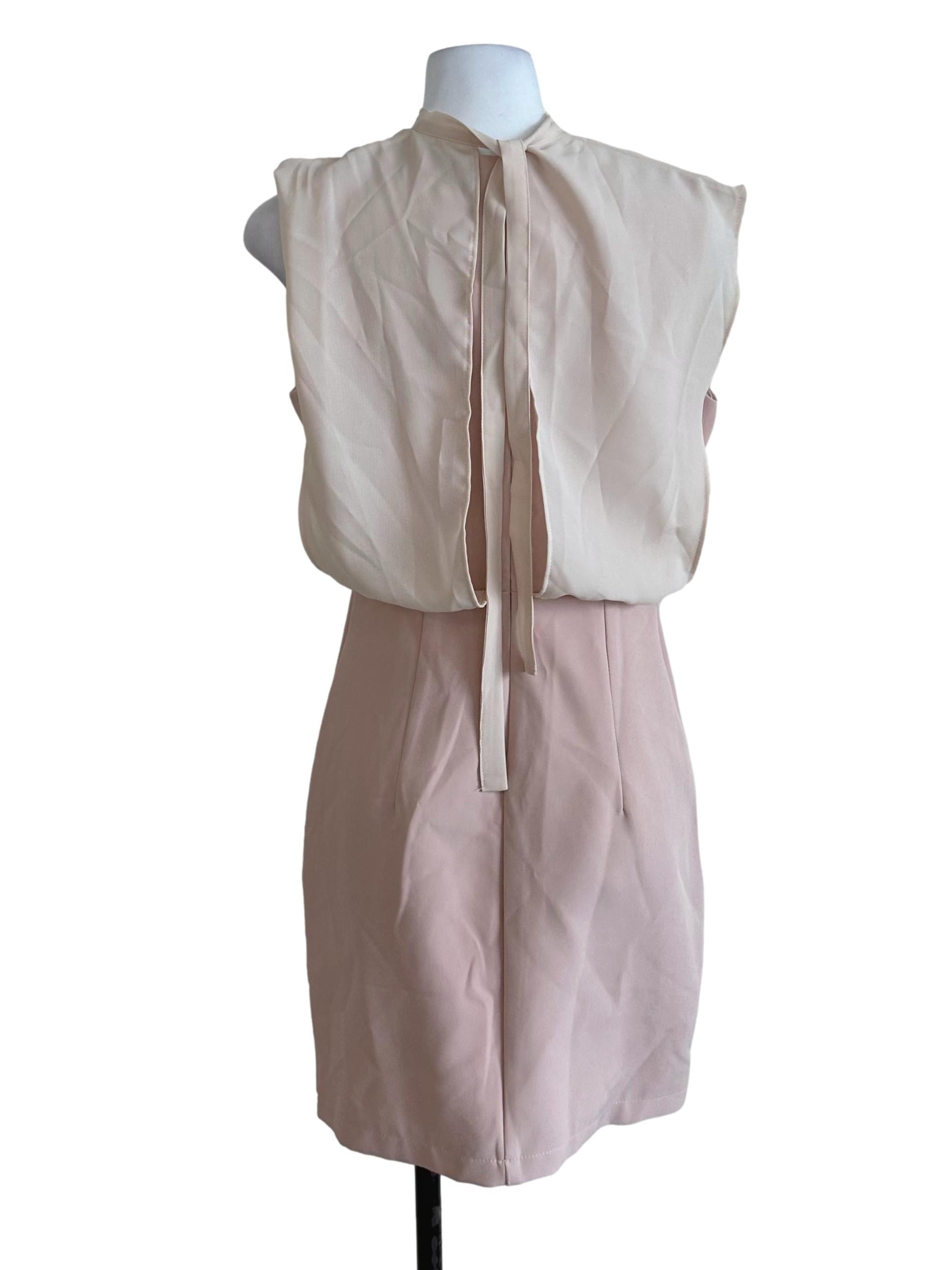 Sepia Beige Plain Dress