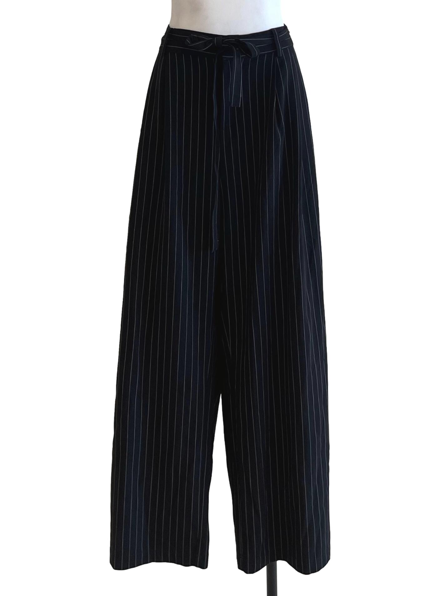 Black Candy Stripe Formal Pants TEM