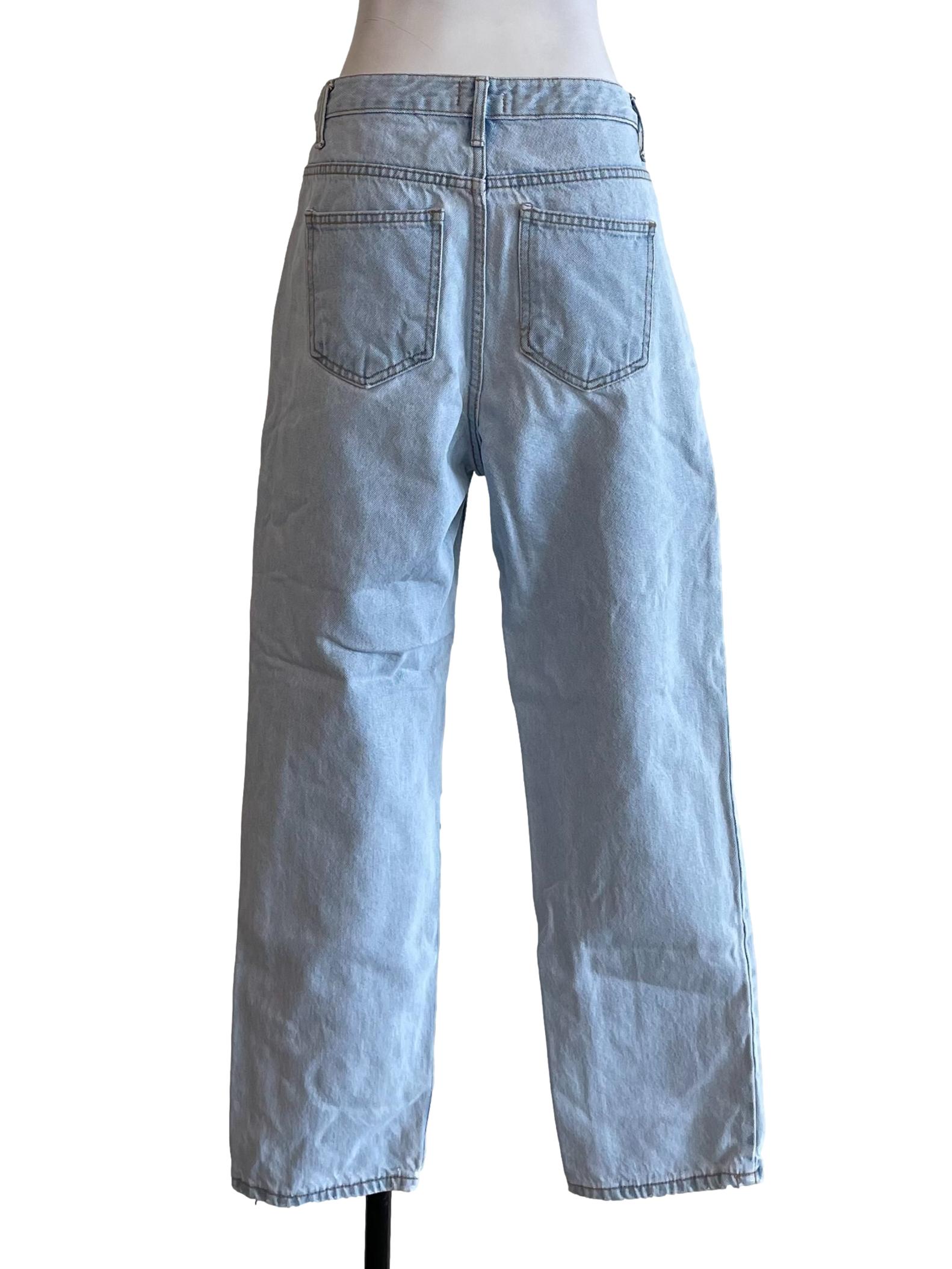 Pale Blue Straight Jeans