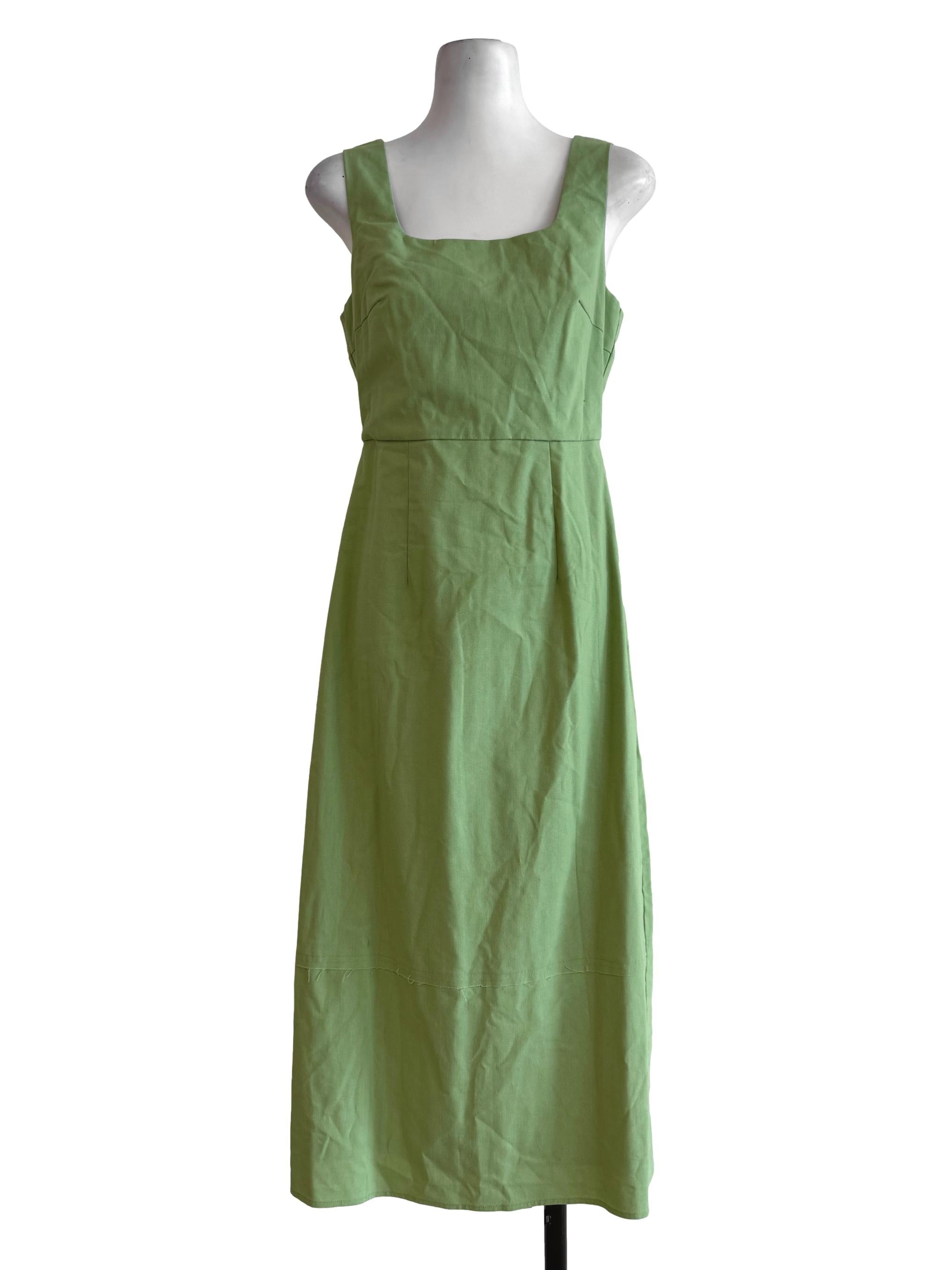 Rayon Low-Back Midi Dress OSN