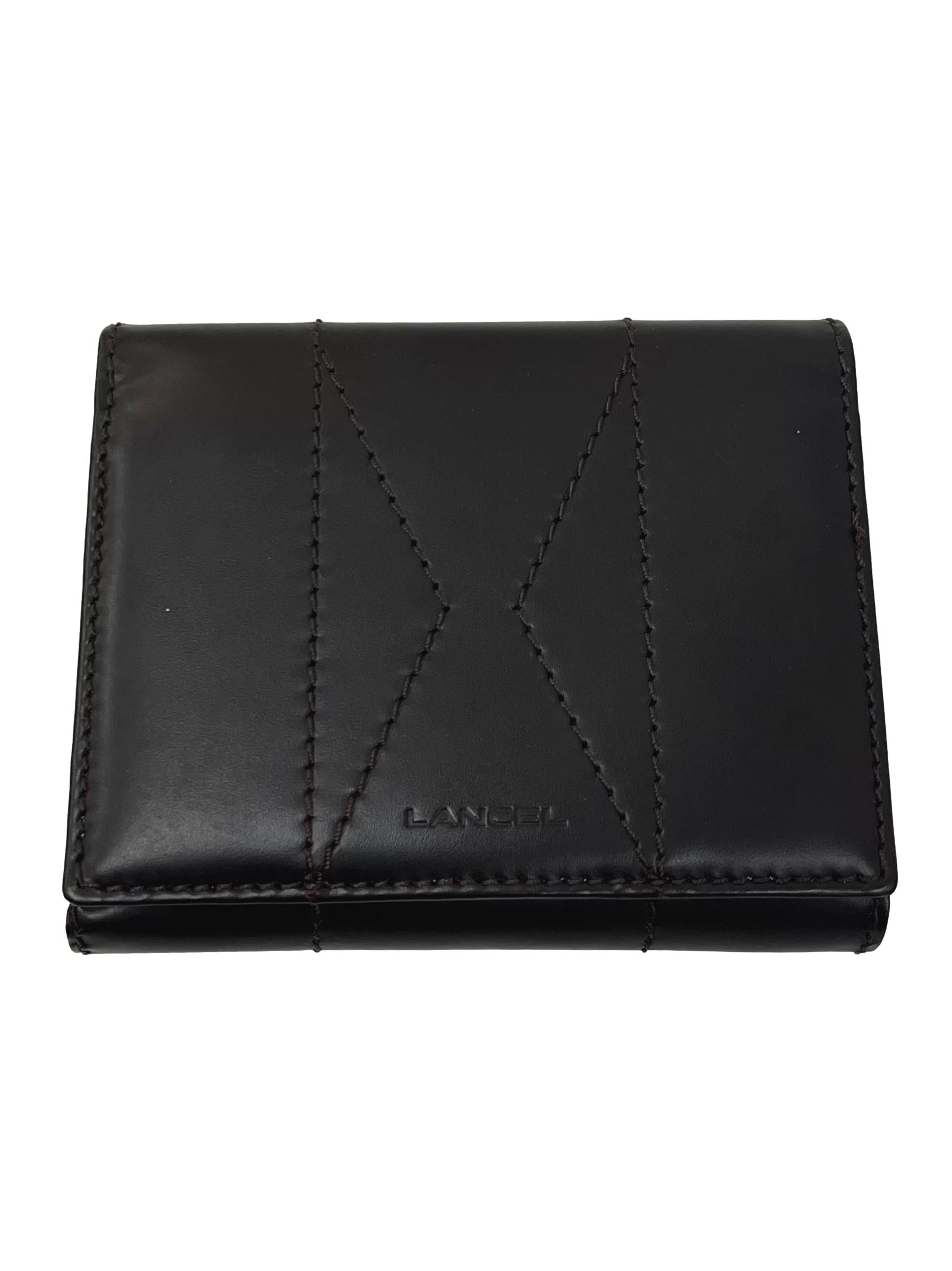 Dark Brown Leather Bifold Wallet CSN