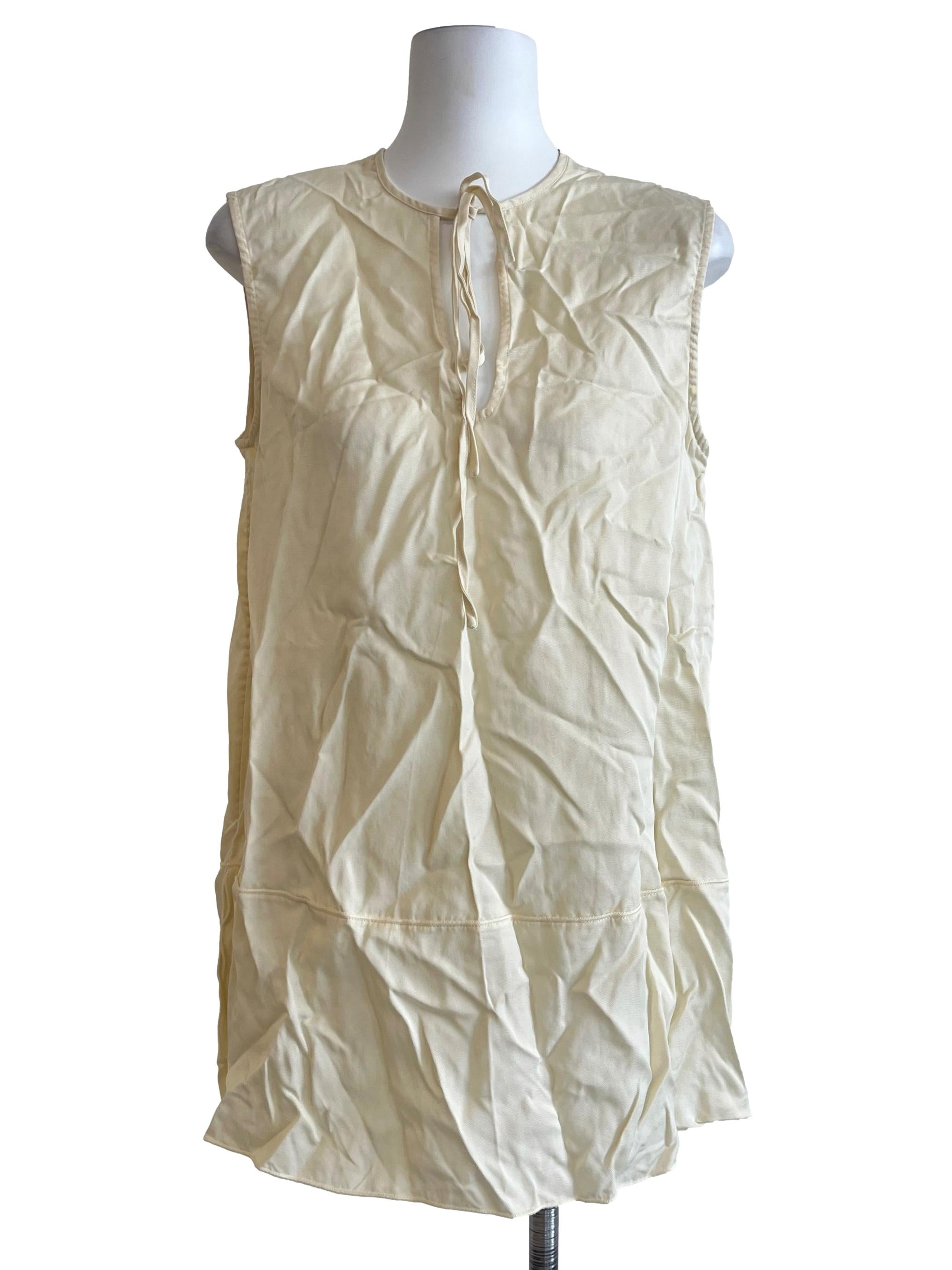 Cream White Halter Tunis Dress