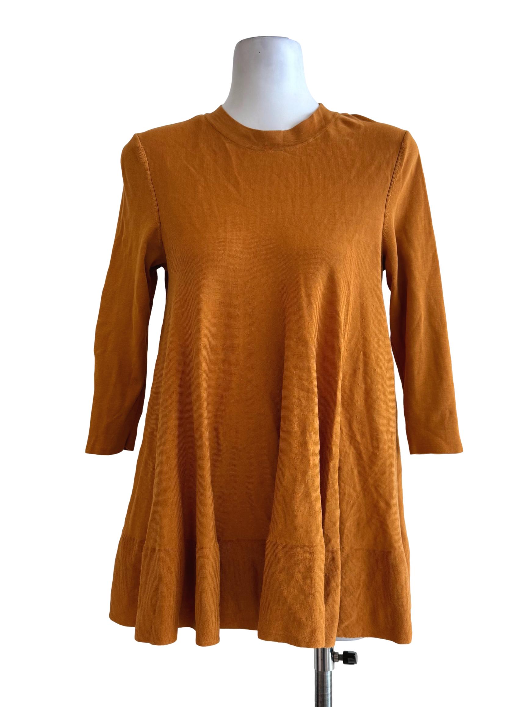 Yellowish Brown Long Sleeve Blouse