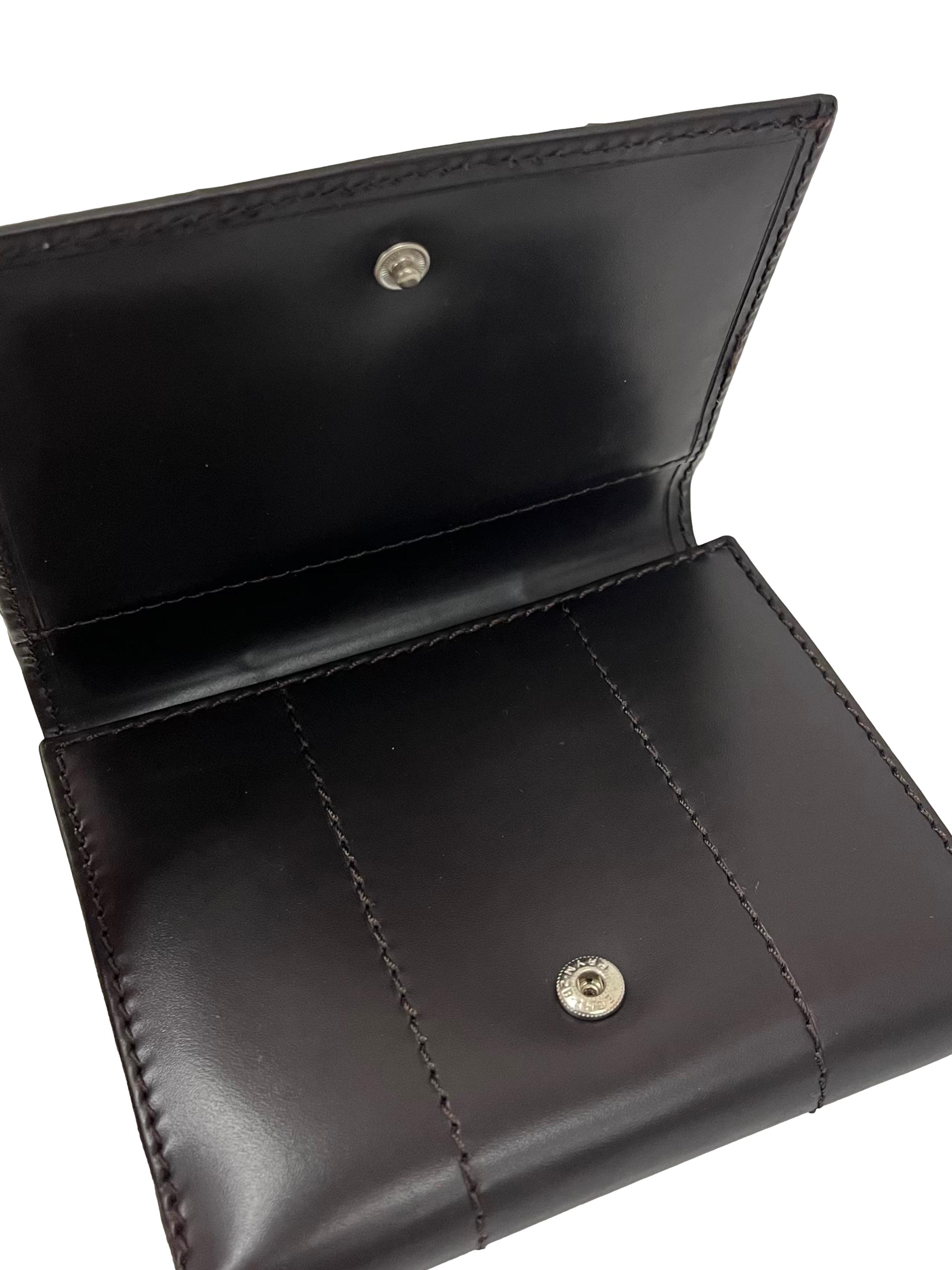 Dark Brown Leather Bifold Wallet CSN